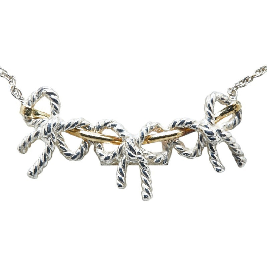 Pendant Necklace 18K Gold and Sterling Silver