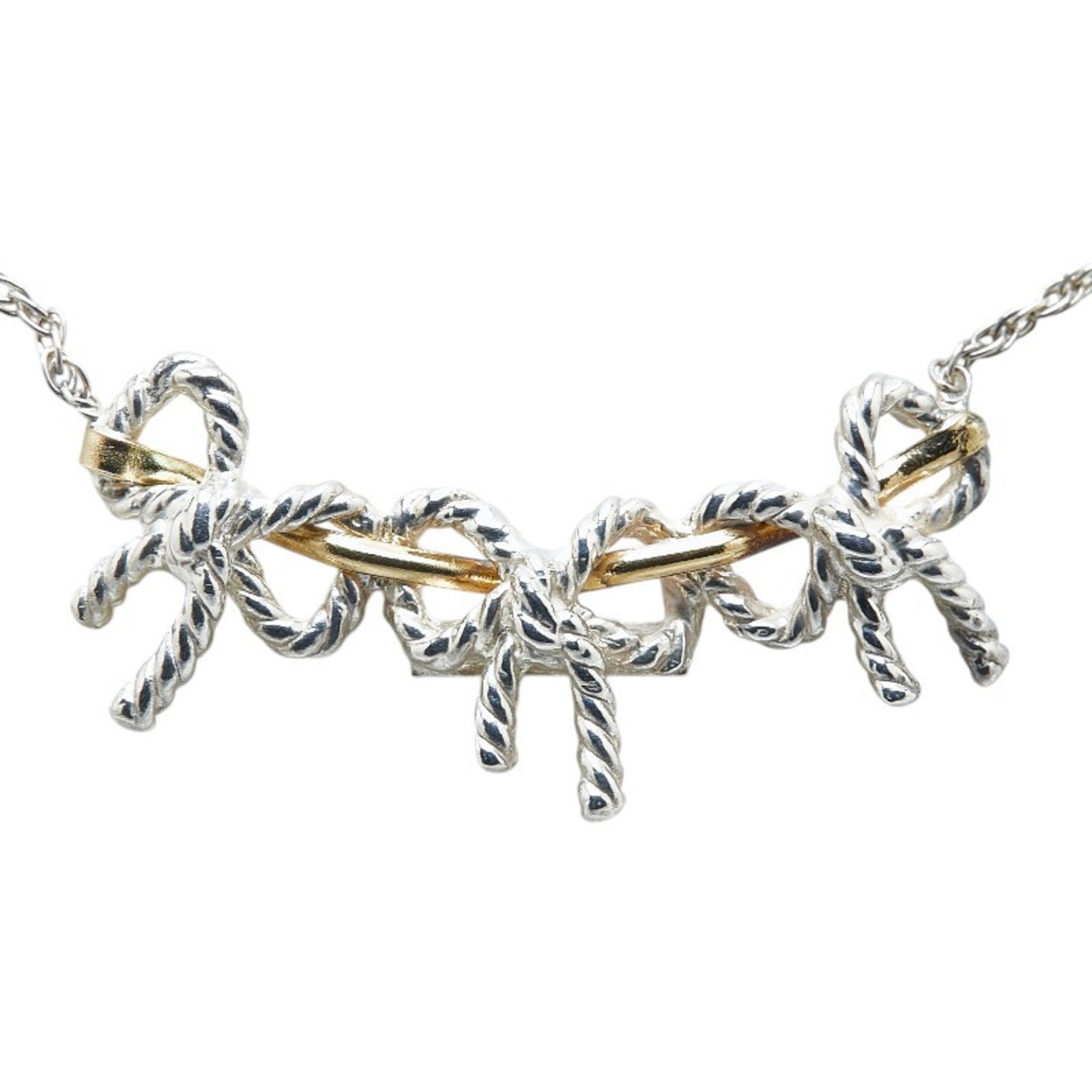 Pendant Necklace 18K Gold and Sterling Silver