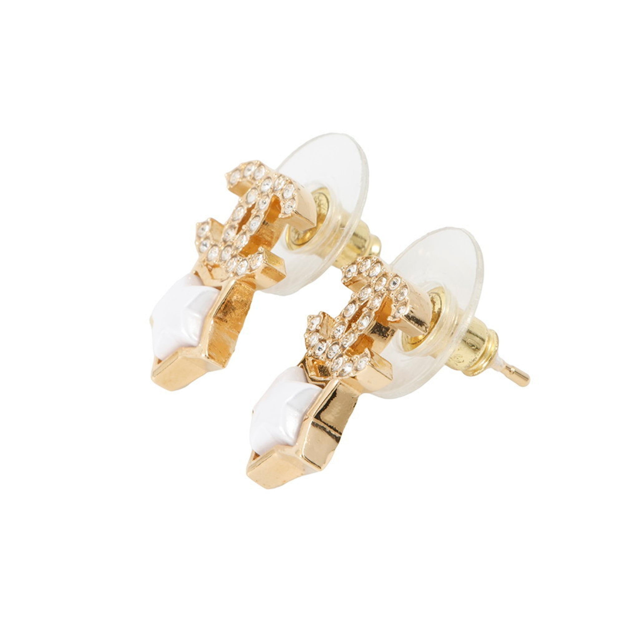 CC Logo Star Earrings Metal
