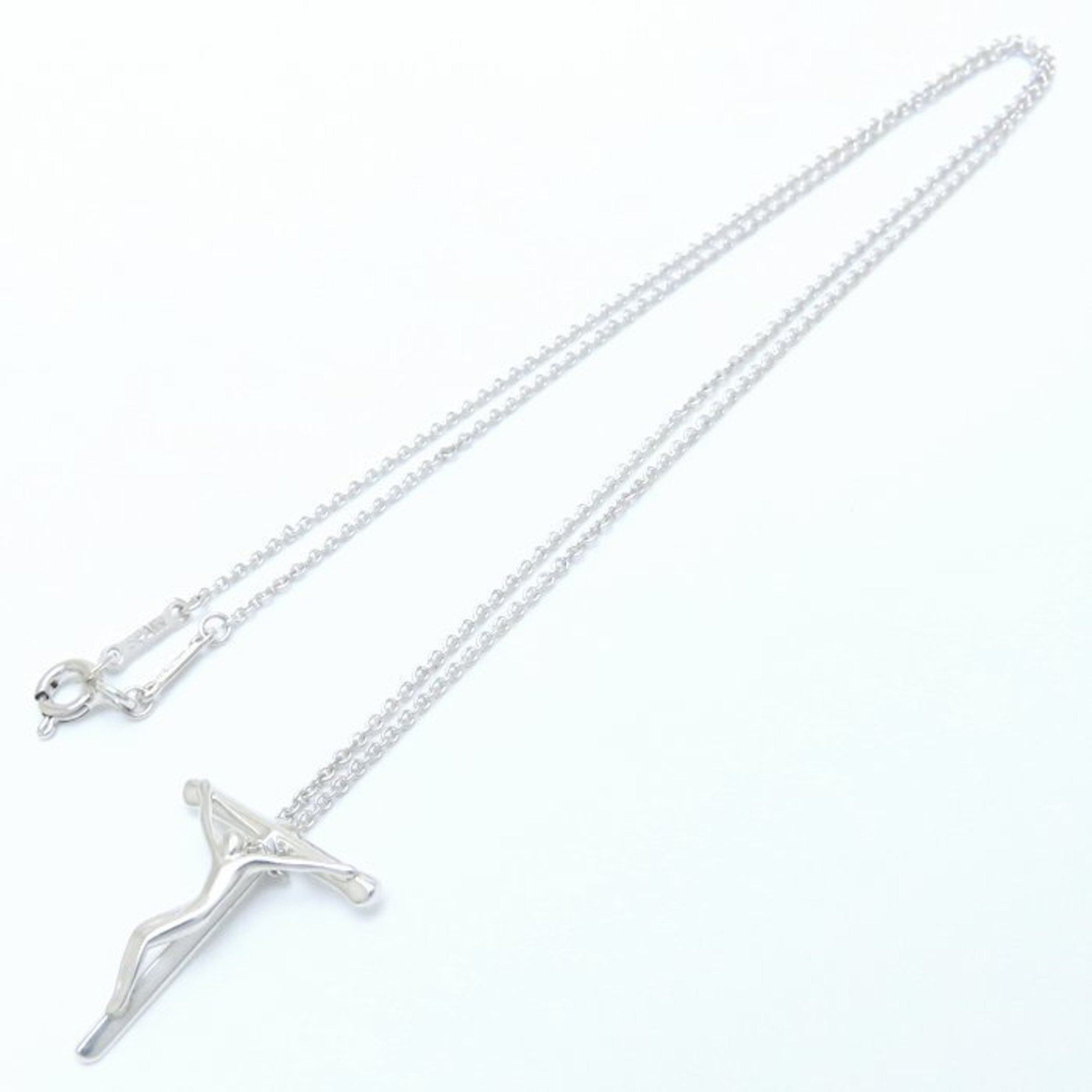 Crucifix Pendant Necklace Sterling Silver