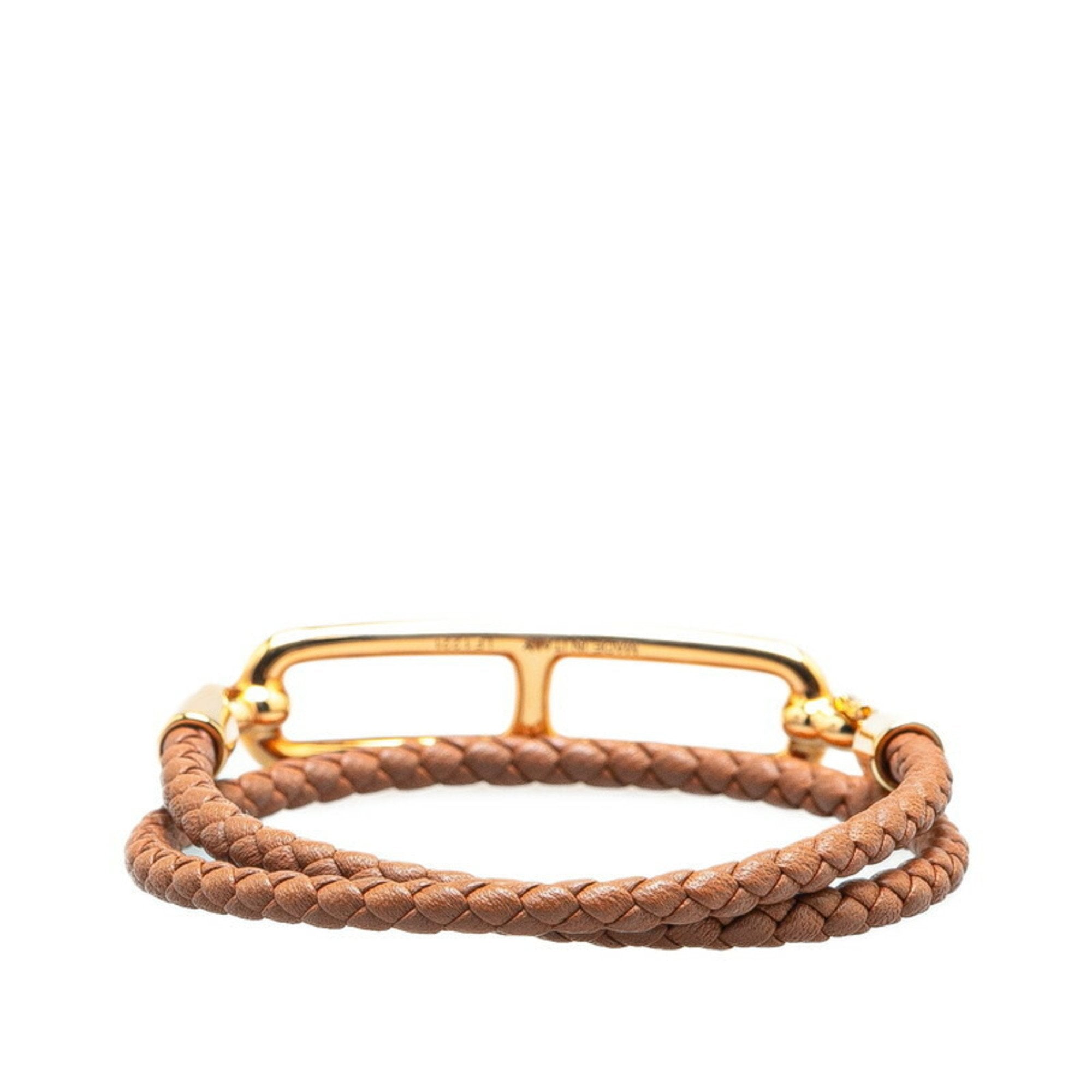 Lulis Double Tour Bracelet Gold and Leather