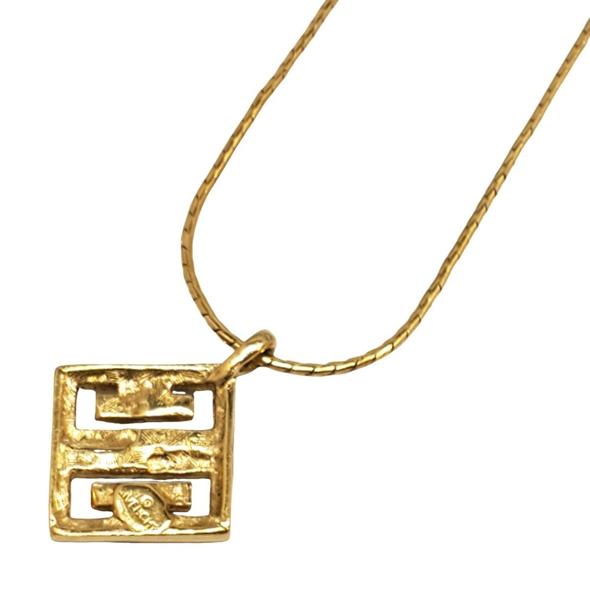 Pendant Necklace Gold with Rhinestone