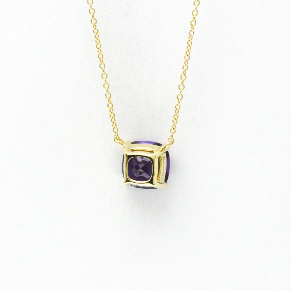 Pendant Necklace 18K Yellow Gold with Amethyst
