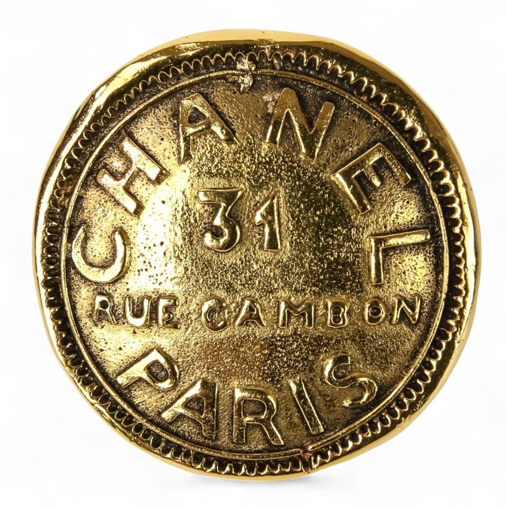 Vintage Brooch Metal Round