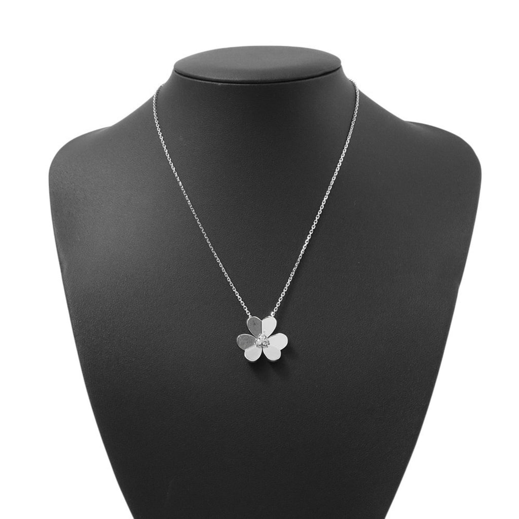 Frivole Pendant Necklace 18K White Gold Large with Diamond