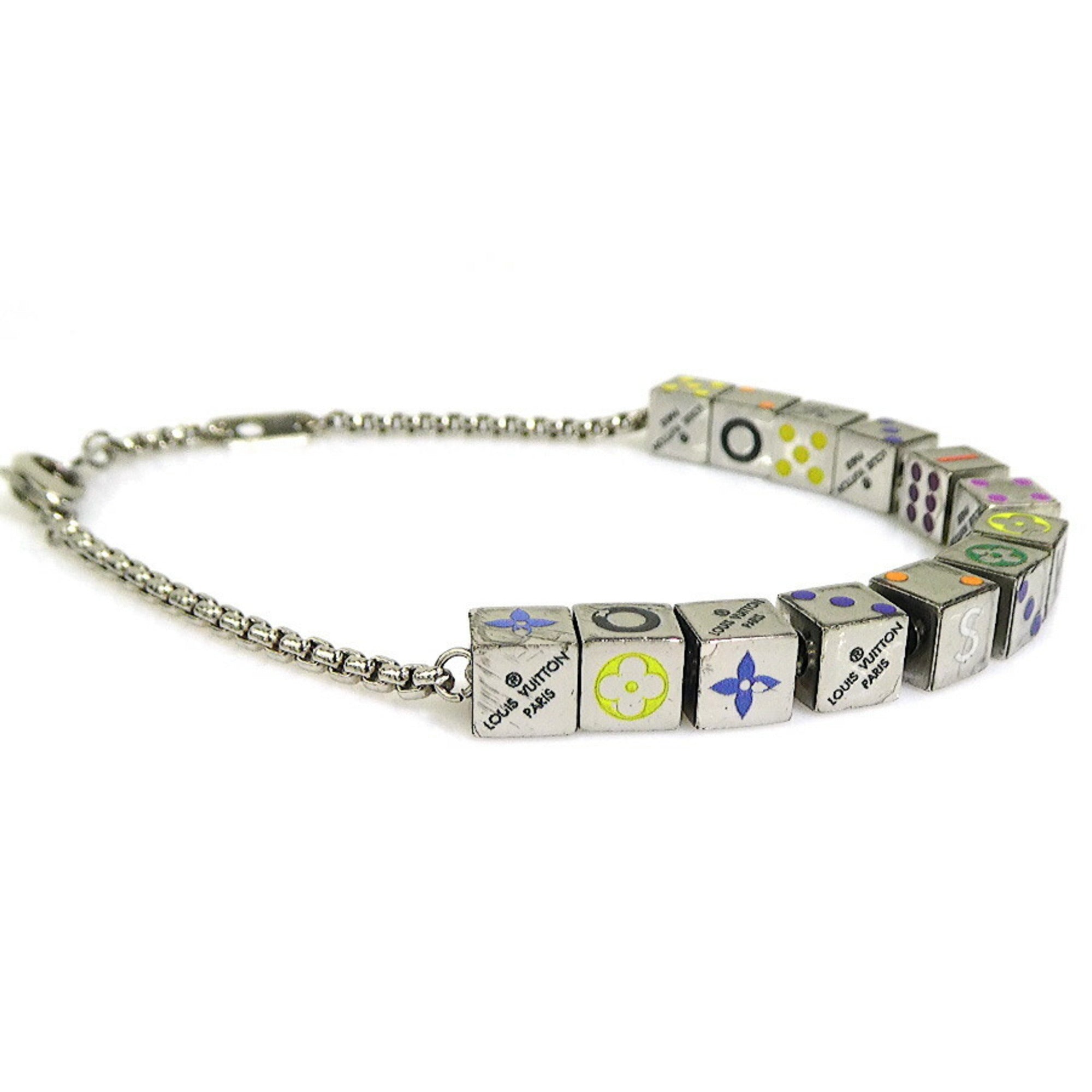 Bracelet Metal Silver and Multicolor