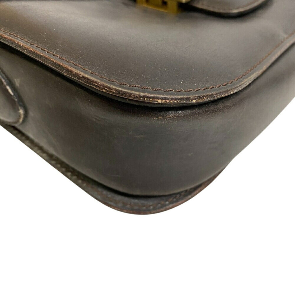 Vintage Carriage Flap Bag Leather Medium