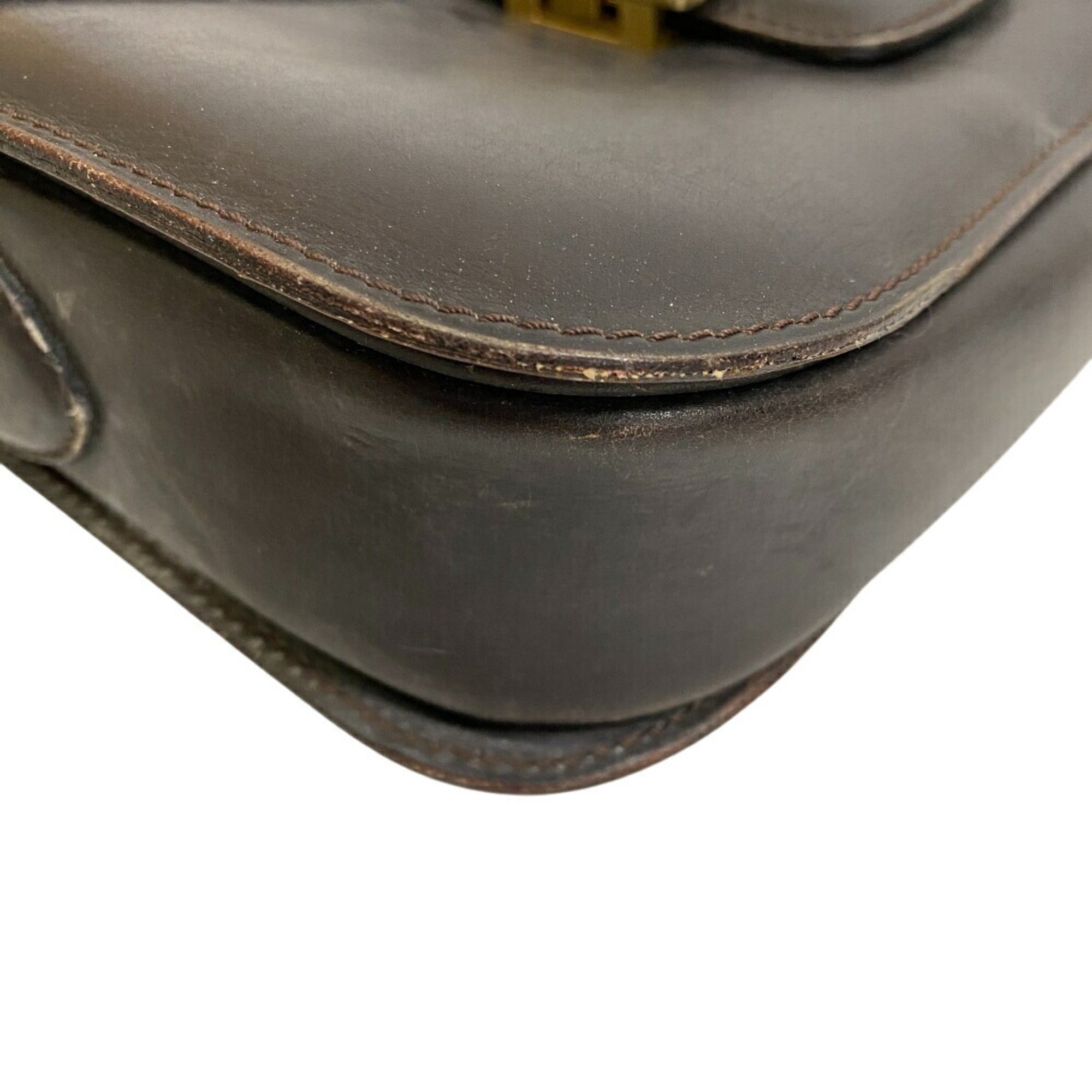 Vintage Carriage Flap Bag Leather Medium