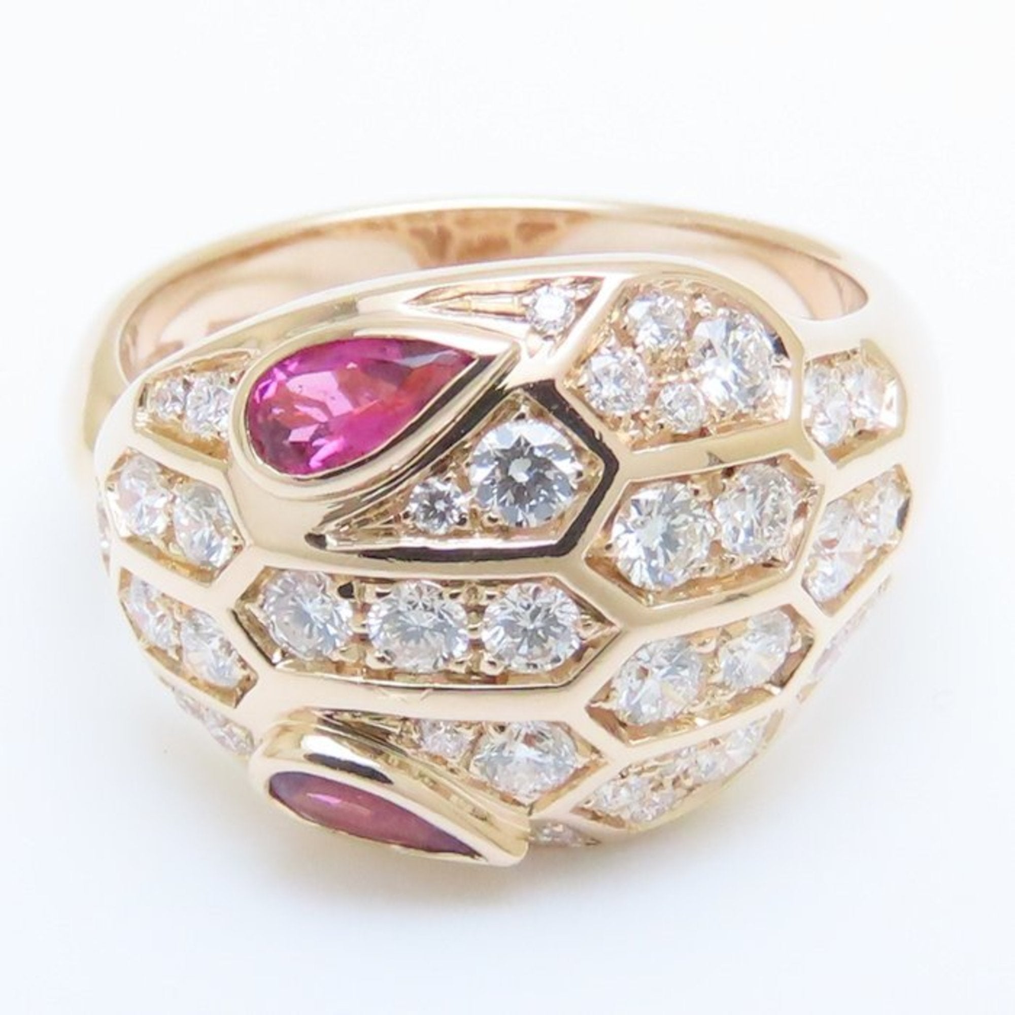 Serpenti Ring 18K Rose Gold with Diamonds