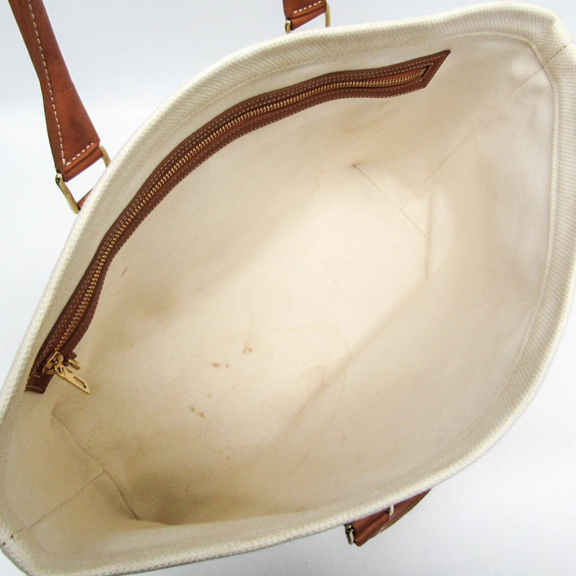 Horizontal Cabas Tote Canvas with Leather