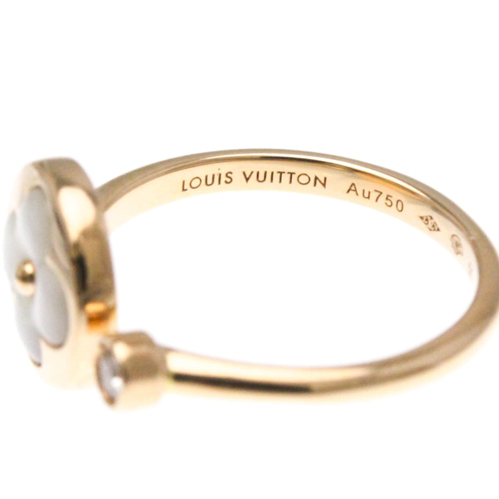 Band Ring 18K Rose Gold with Diamond and Mother of Pearl