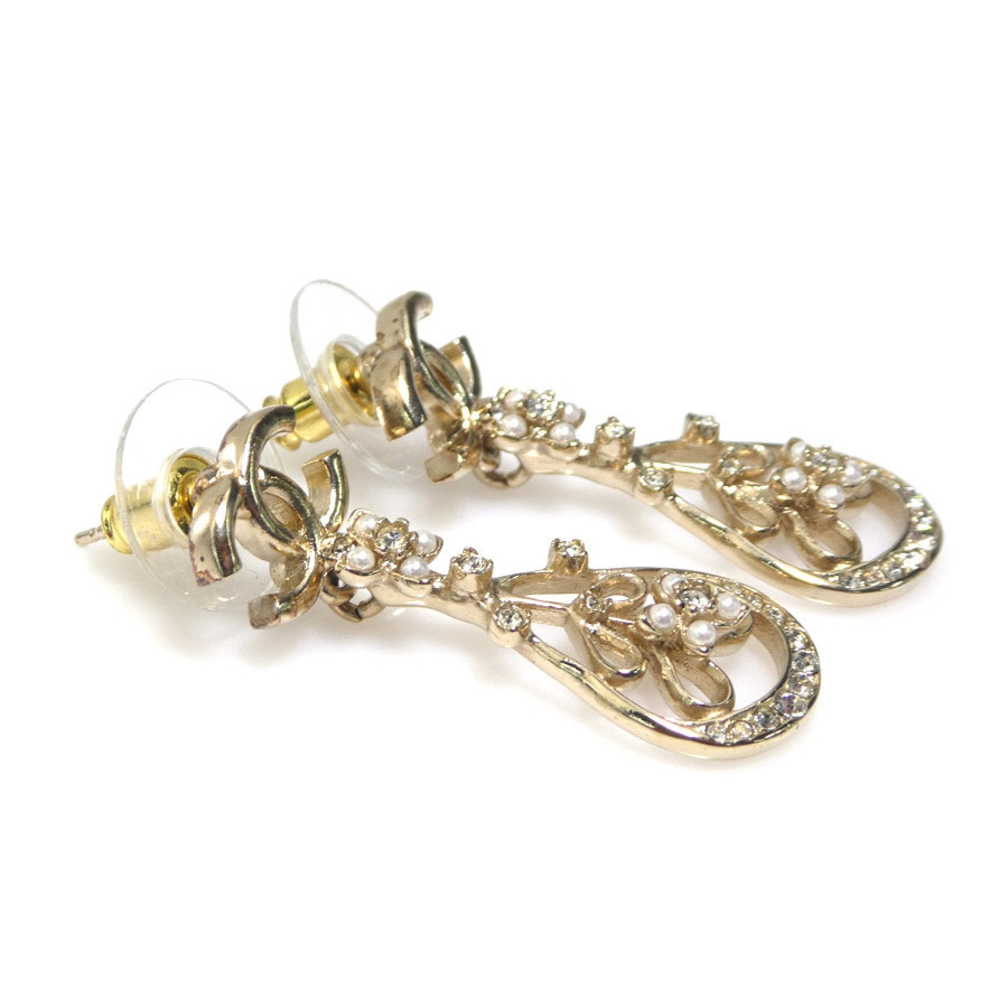 CC Logo Earrings Gold-Tone Metal