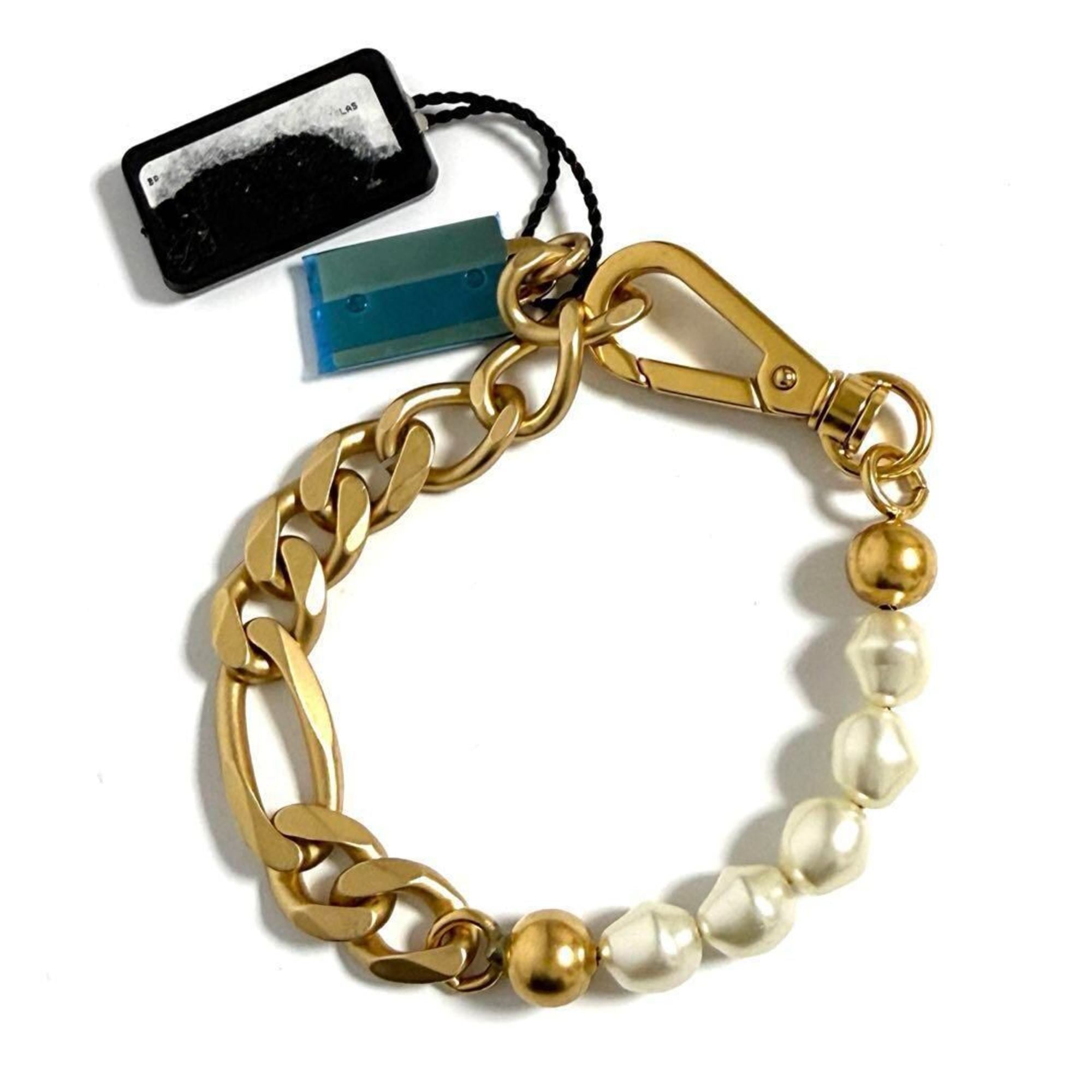 Charm Bracelet Artificial Pearl and Metal