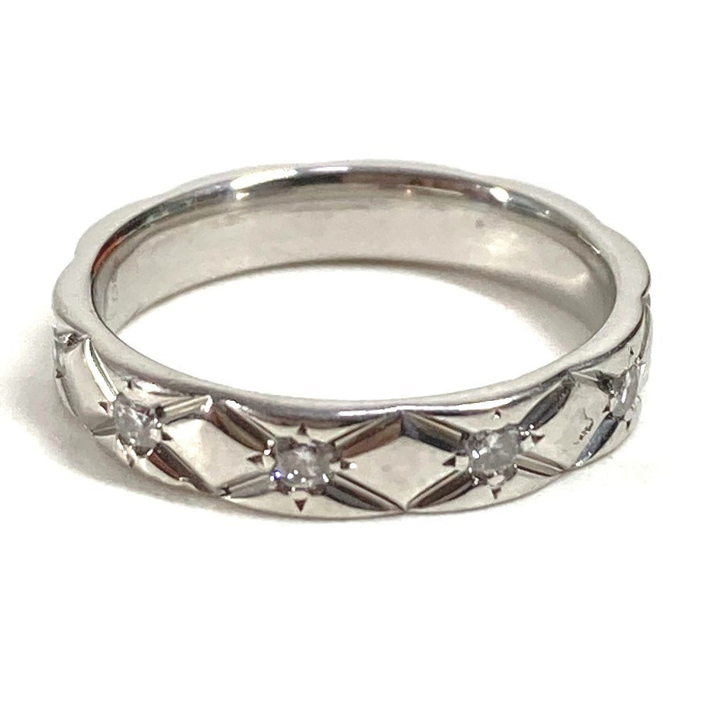 Matelasse Quilted Ring Platinum
