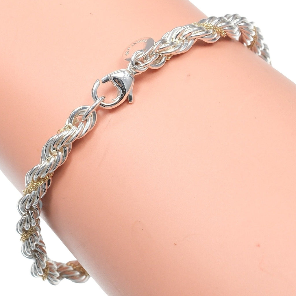 Twist Bracelet Sterling Silver and 18K Yellow Gold