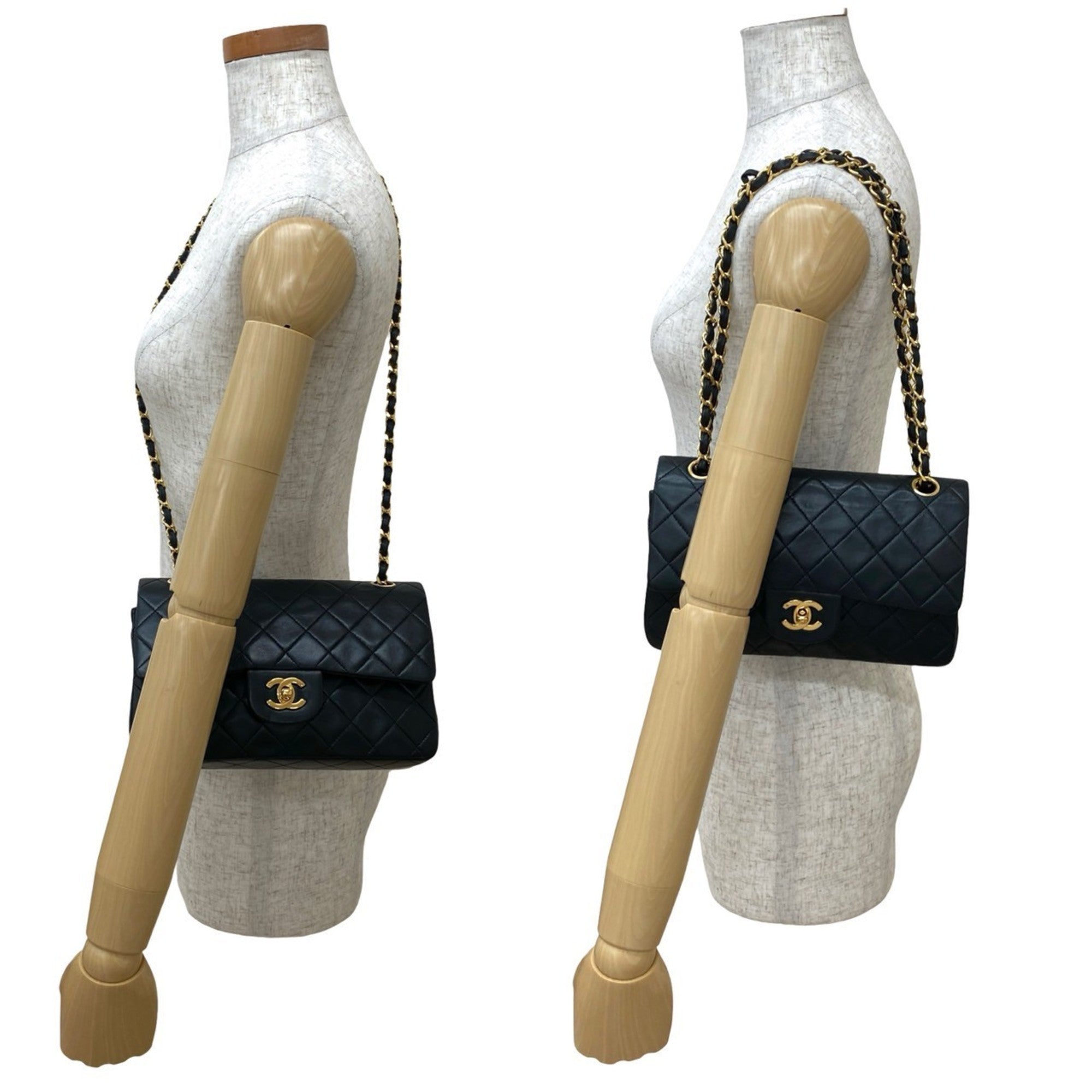 Vintage Classic Double Flap Bag Quilted Lambskin Small