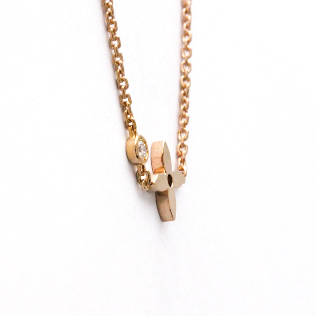 Pendant Necklace 18K Rose Gold with Diamond