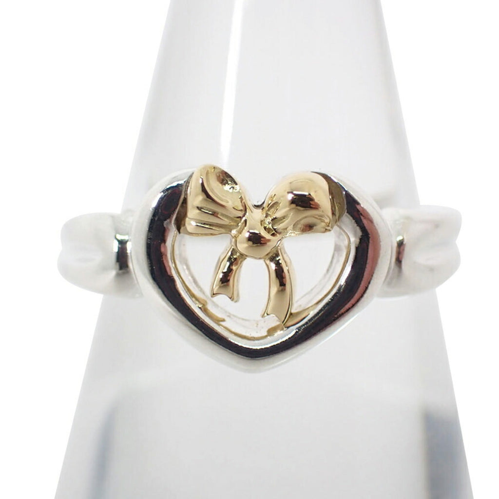 Heart Ribbon Ring Sterling Silver