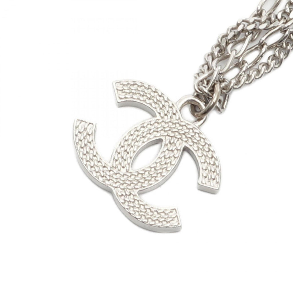 CC Logo Pendant Necklace Sterling Silver