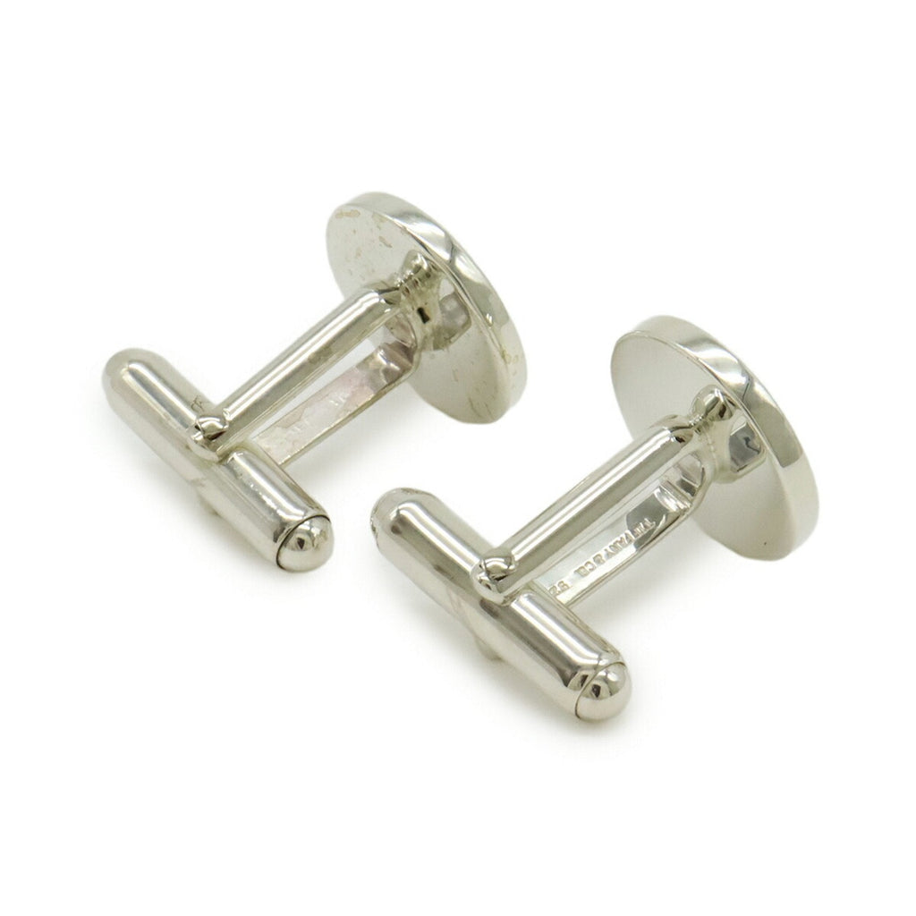 Circle Motif Cufflinks Sterling Silver Bracelet