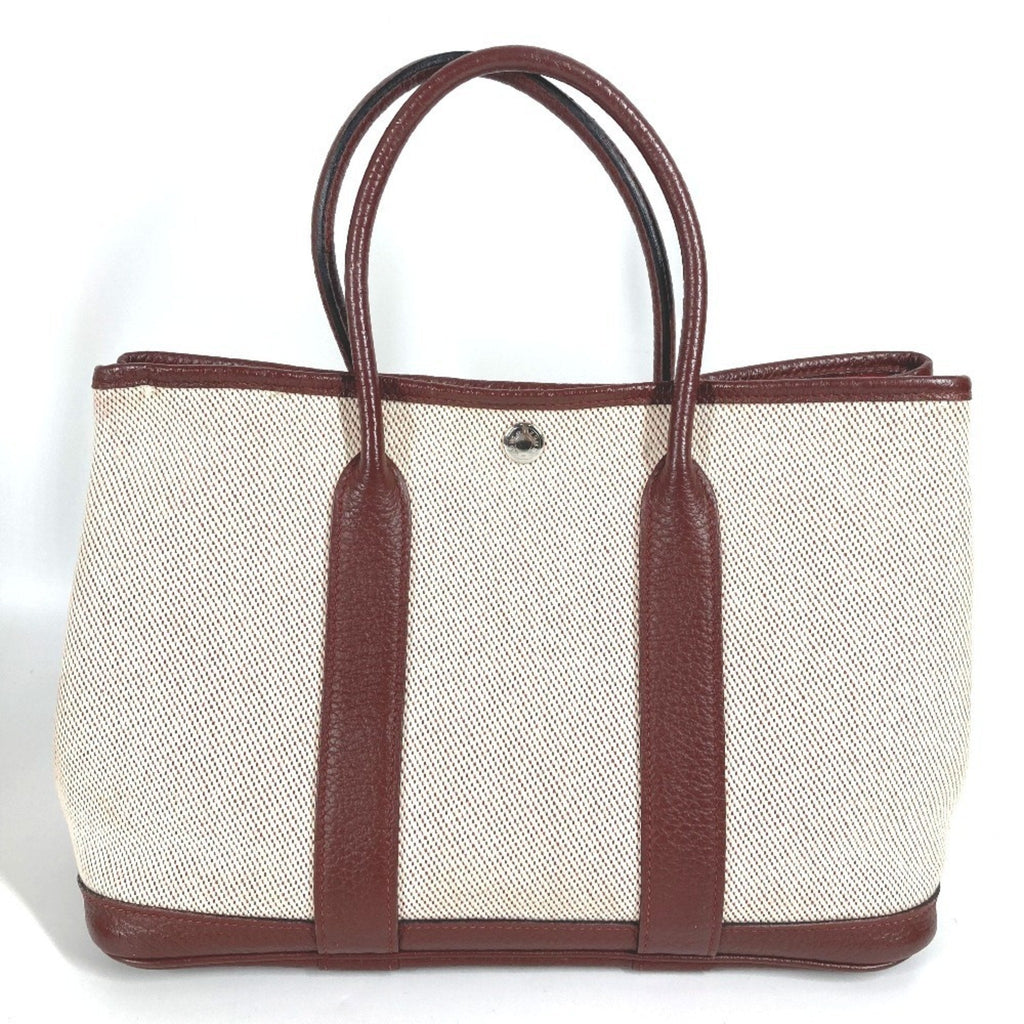 Garden Party Tote Toile and Leather 30