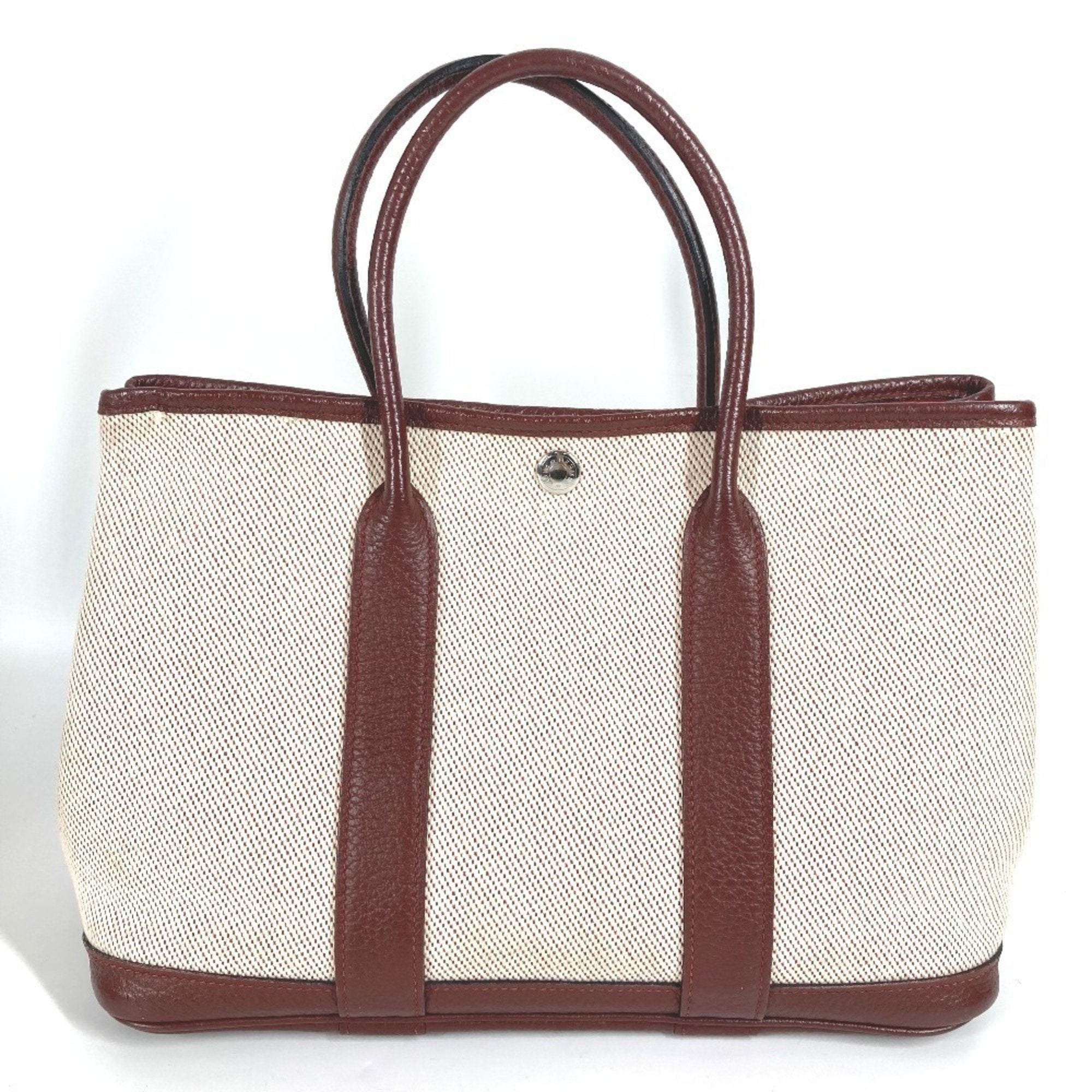 Garden Party Tote Toile and Leather 30