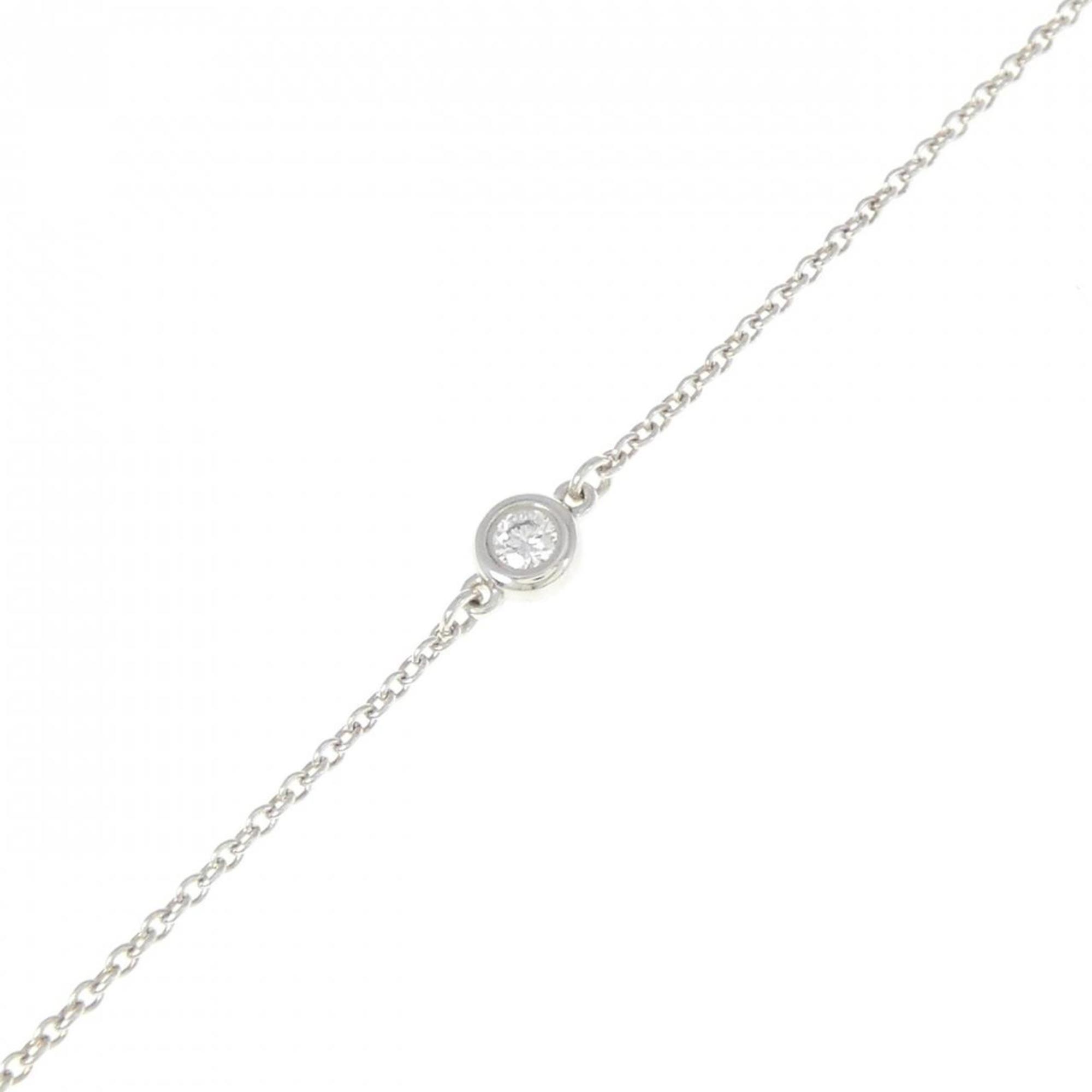 Elsa Peretti Diamonds By The Yard Pendant Necklace Sterling Silver and Diamond
