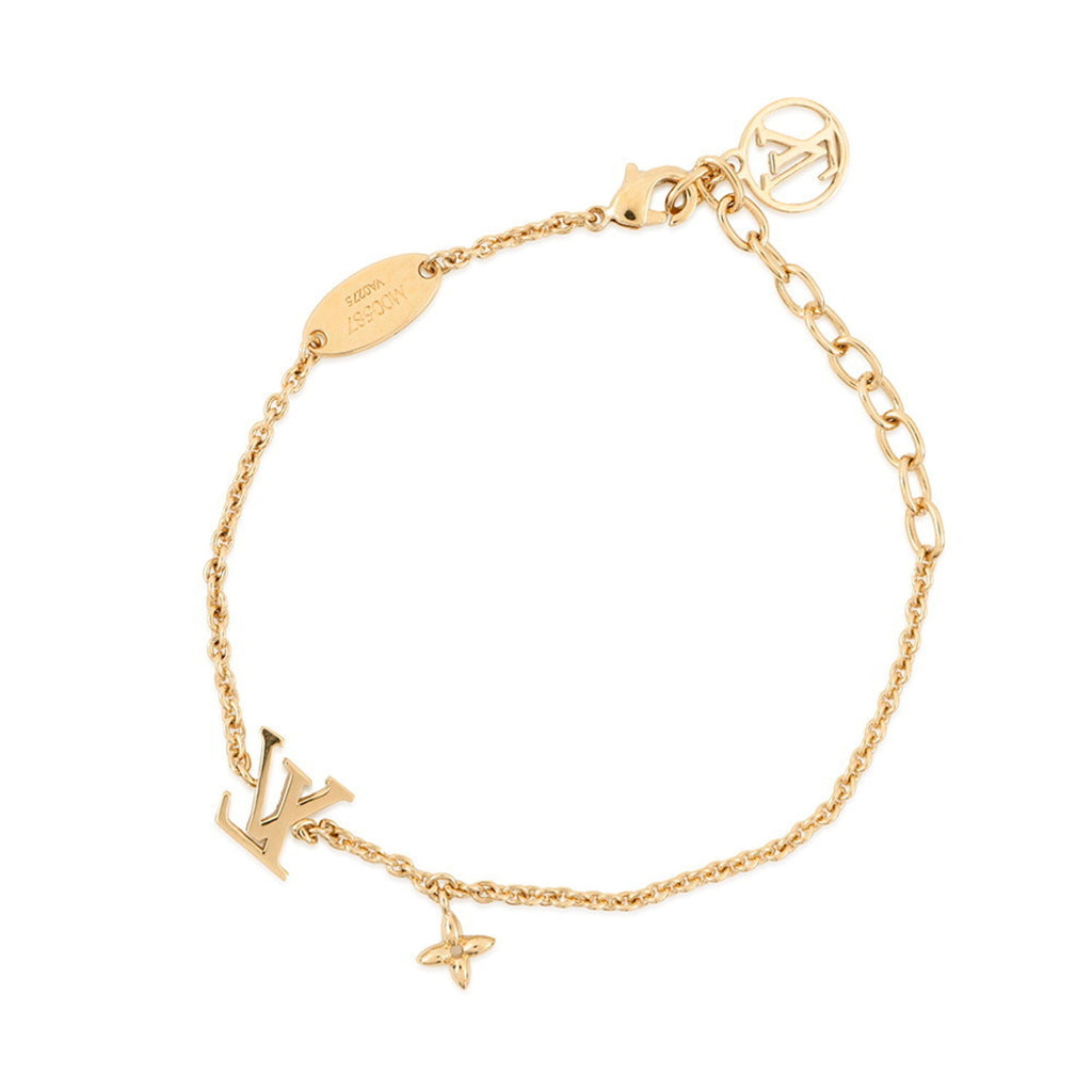 Bracelet Metal Gold and Rhinestone