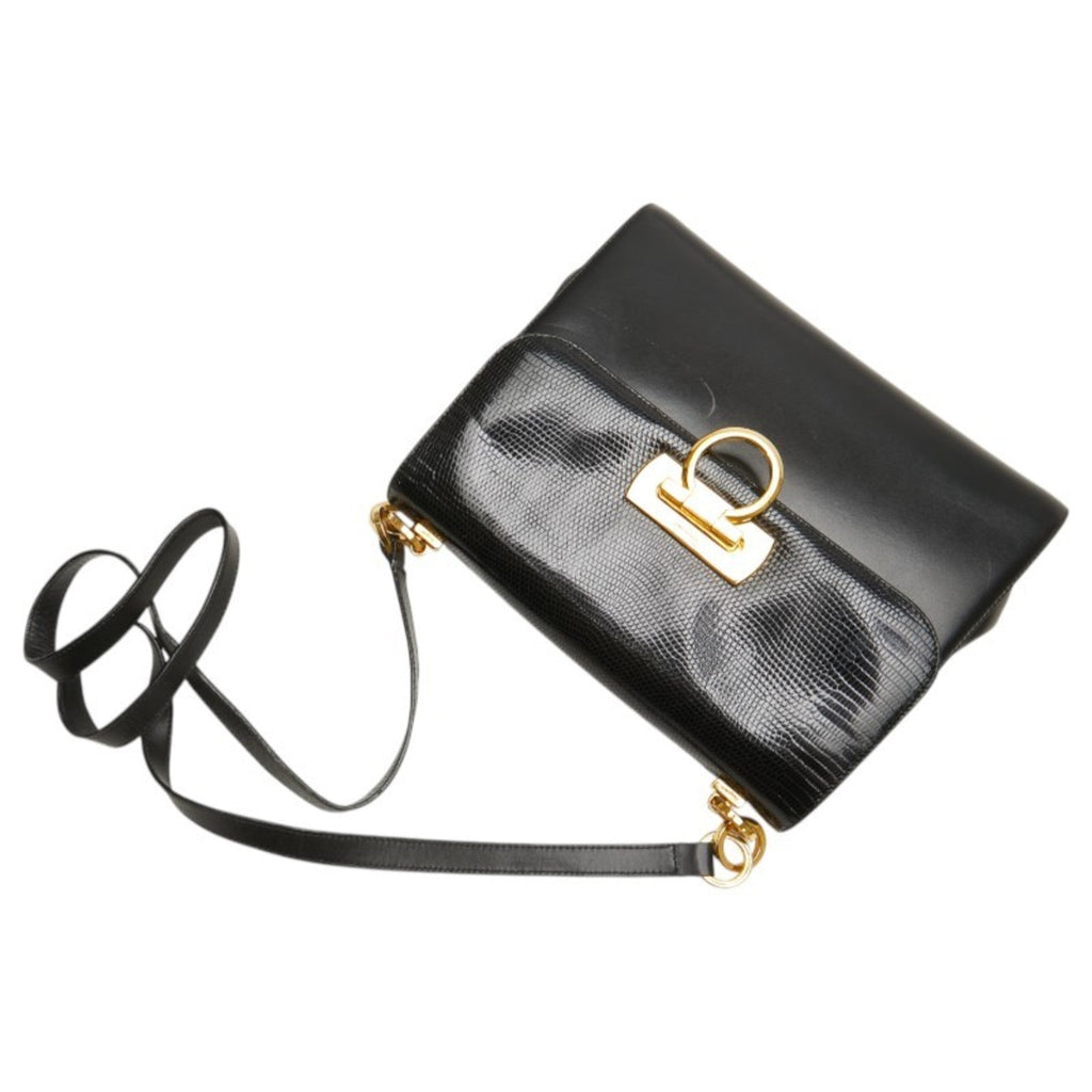 Gancini Convertible Top Handle Bag Lizard Medium