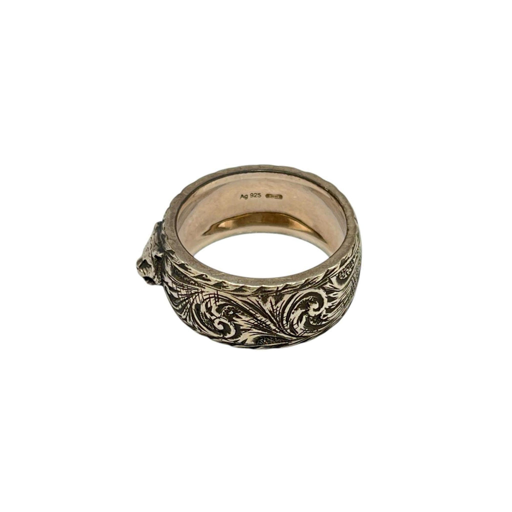 Cat Head Ring Sterling Silver