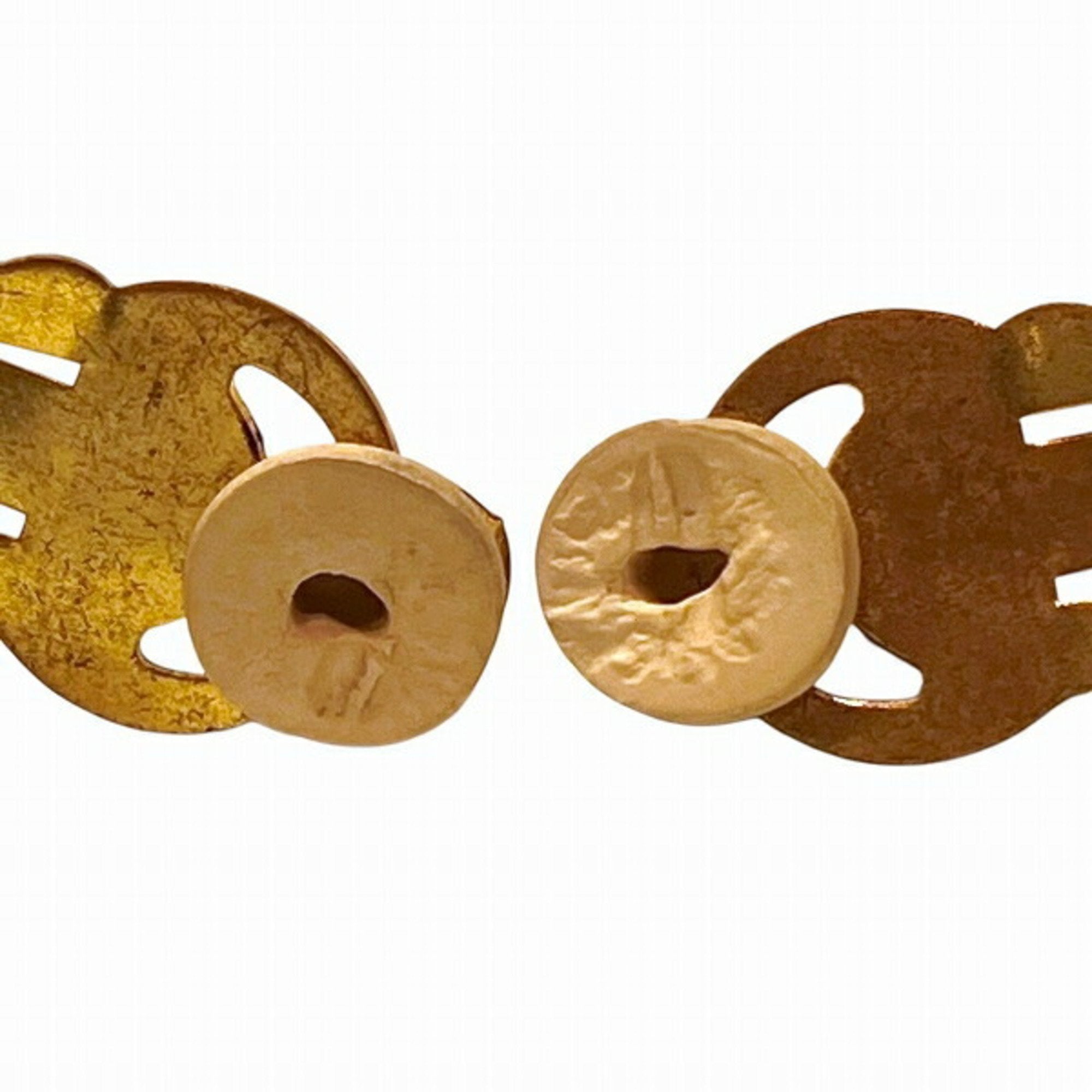 CC Logo Clip-On Earrings Metal Gold-Tone Metal