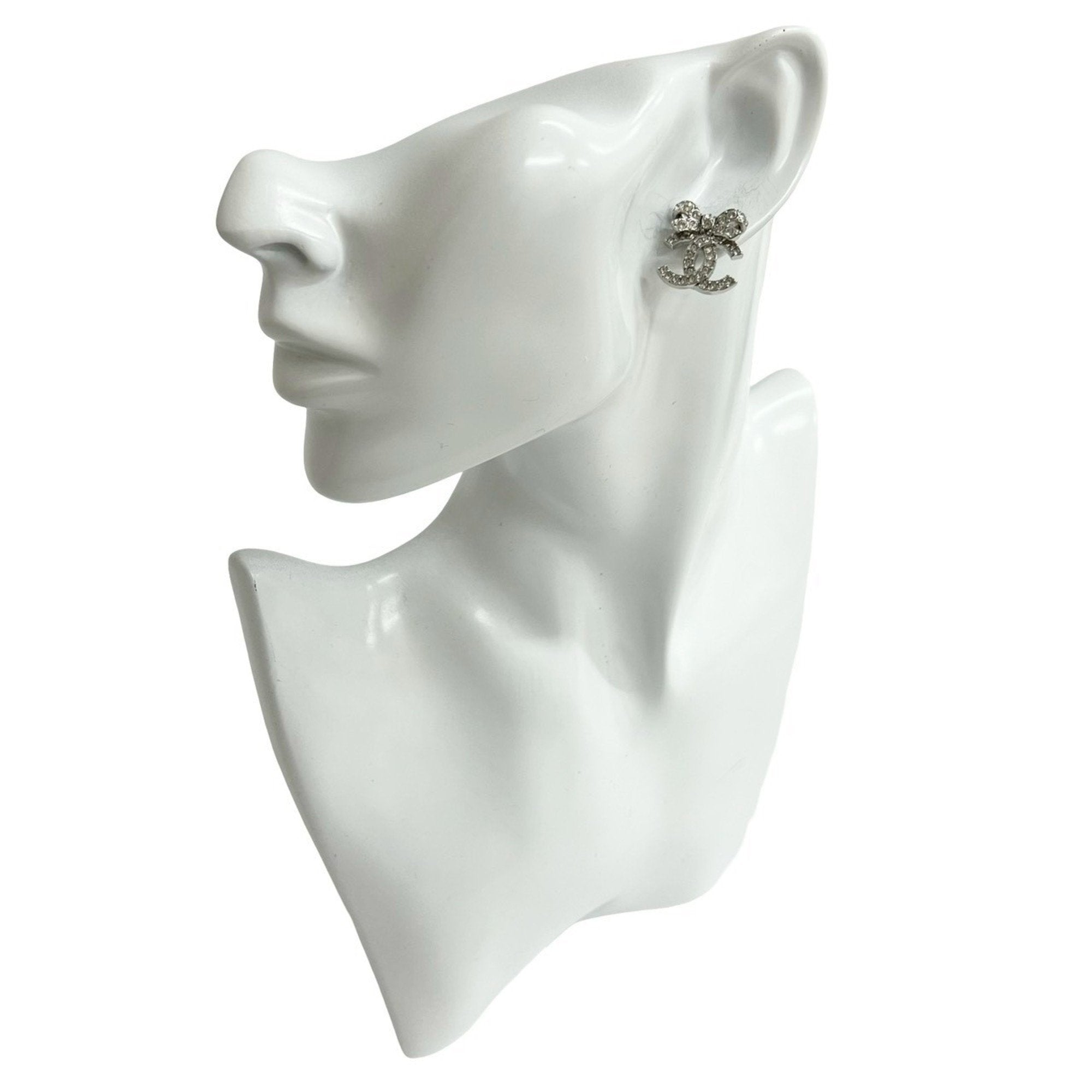 CC Logo Earrings Silver-Tone Metal Silver-Tone Metal