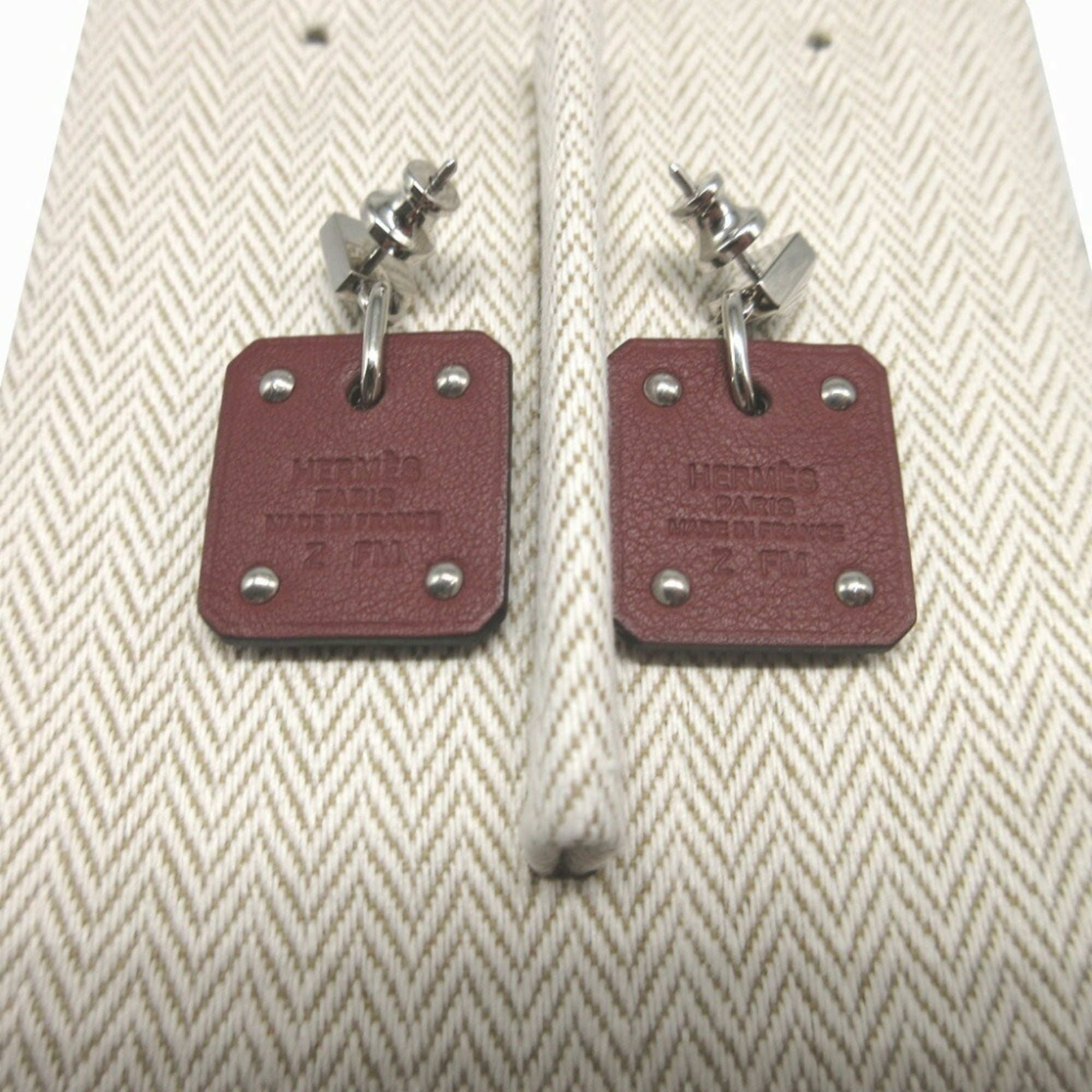 Earrings Leather and Metal