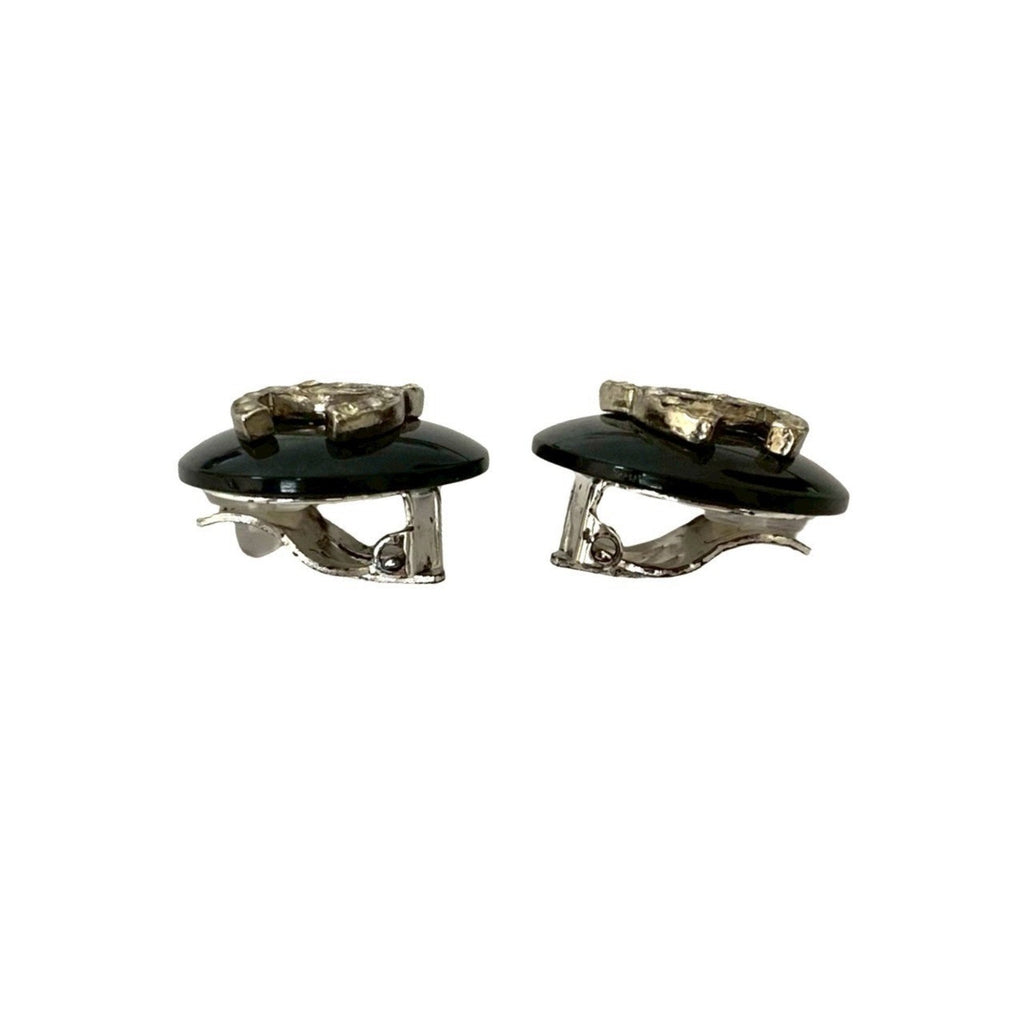 CC Logo Clip-On Earrings Sterling Silver