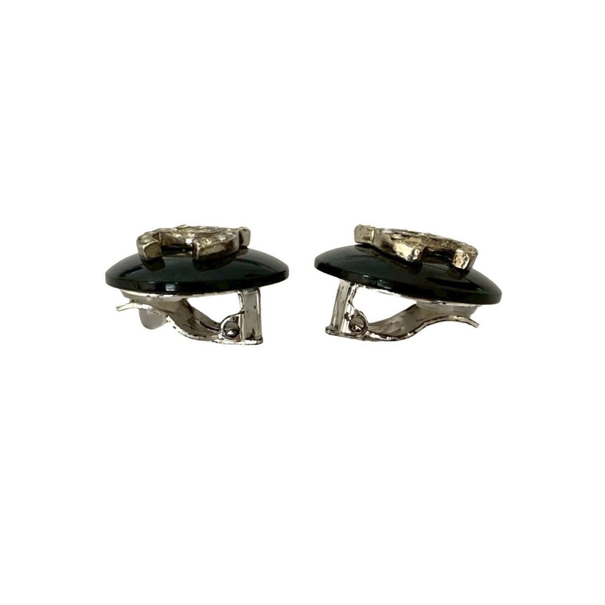 CC Logo Clip-On Earrings Sterling Silver