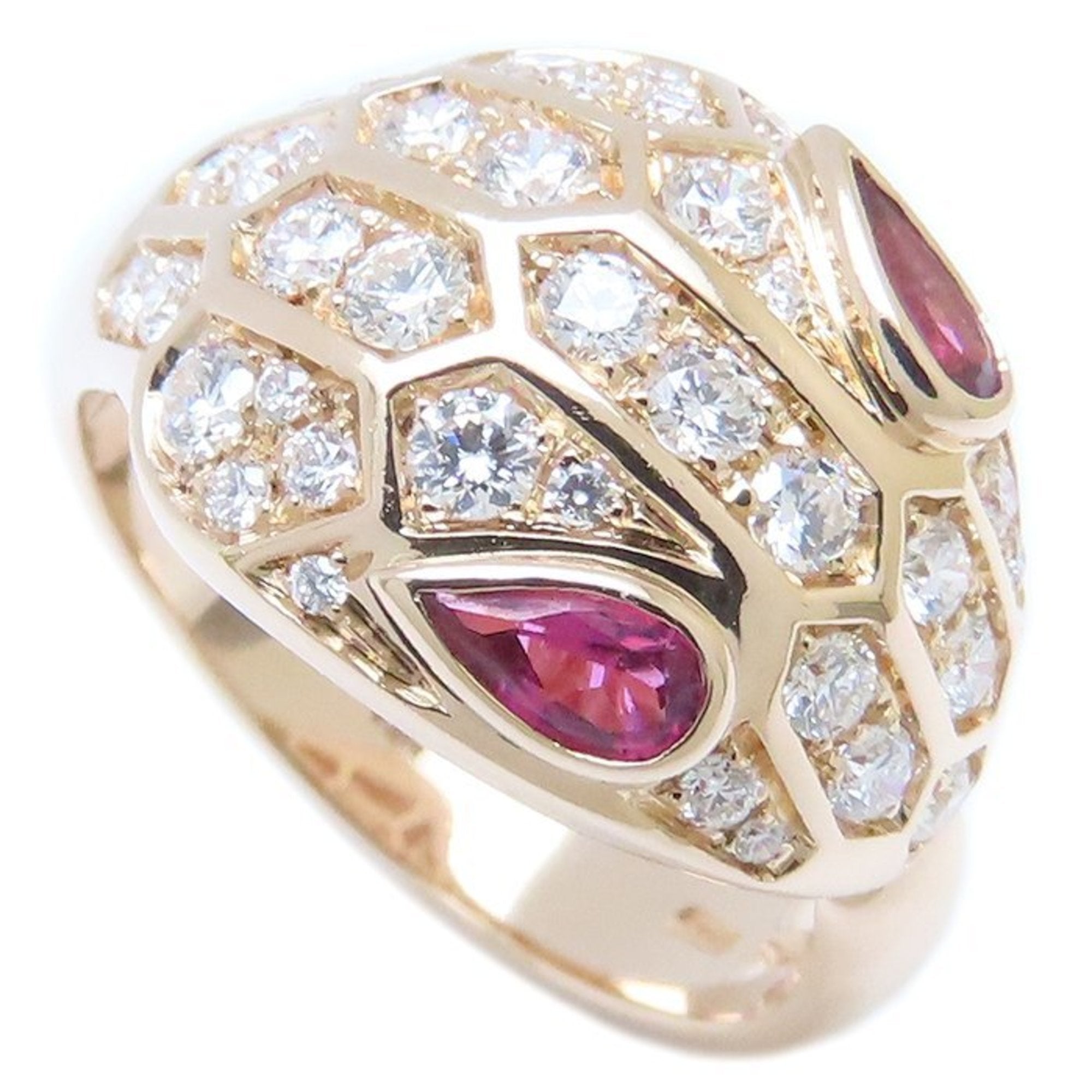Serpenti Ring 18K Rose Gold with Diamonds