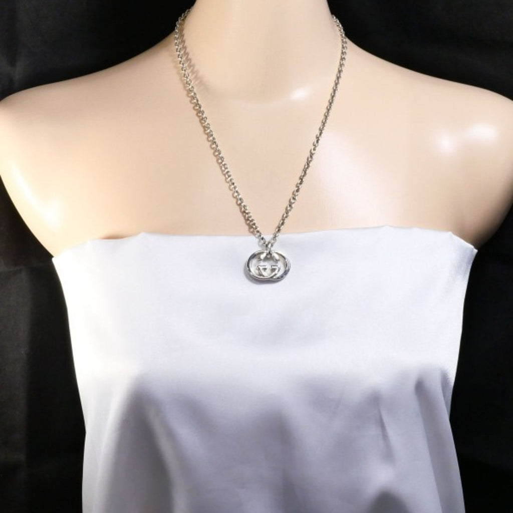 Interlocking G Pendant Necklace Sterling Silver