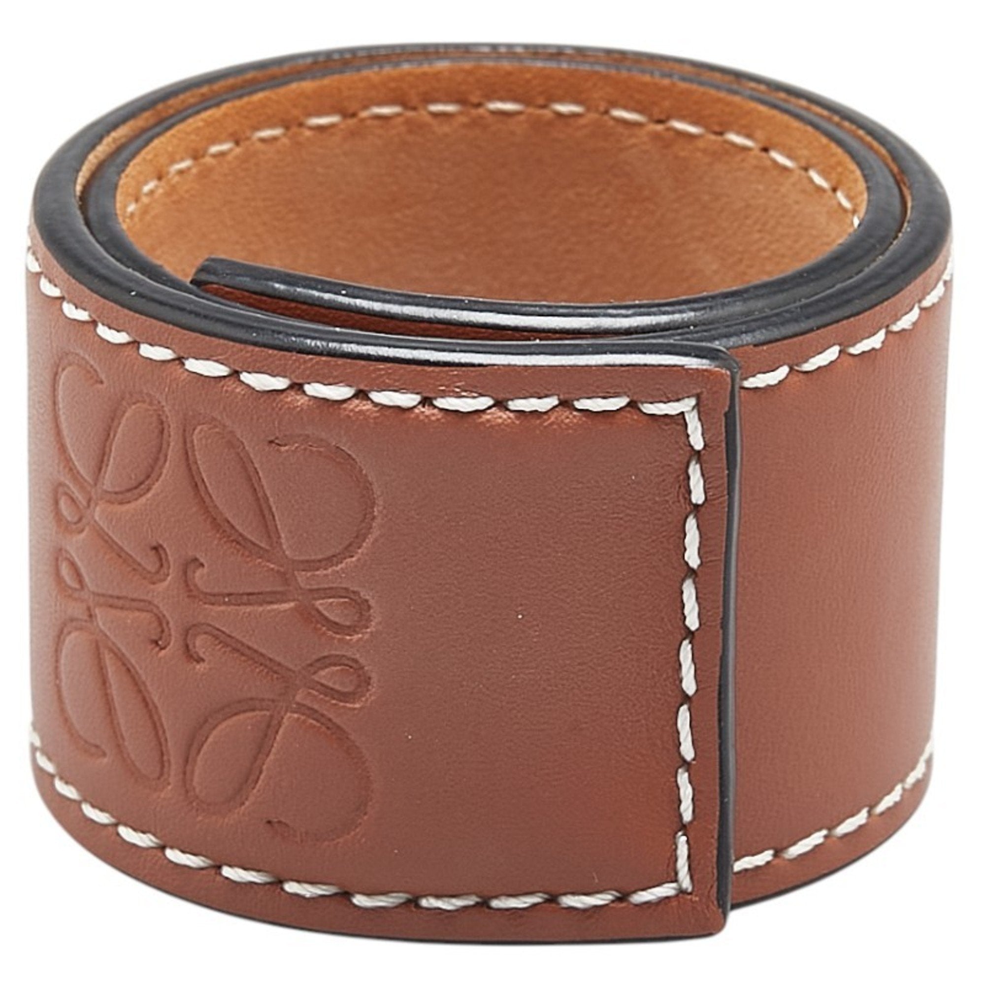 Anagram Bracelet Leather Brown Small