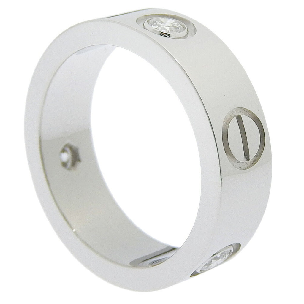 Band Ring 18K White Gold with Diamond
