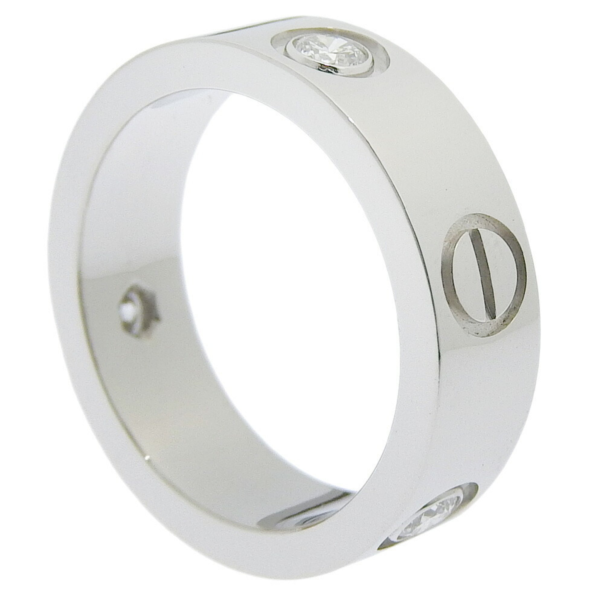 Band Ring 18K White Gold with Diamond