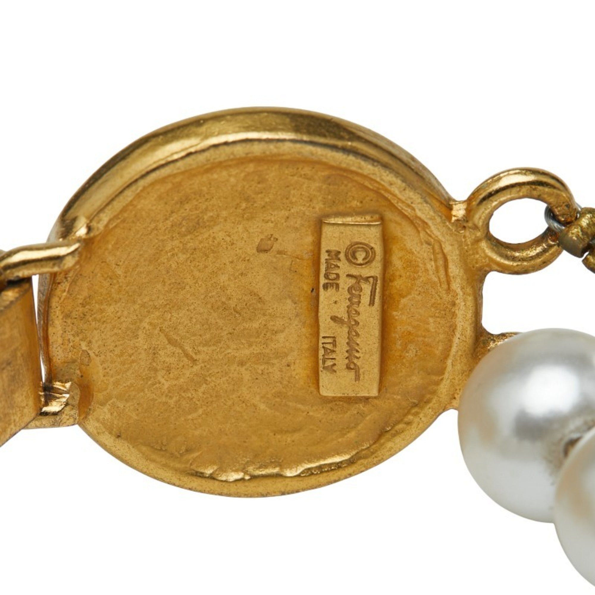 Double-Strand Bracelet Gold With Faux Pearl