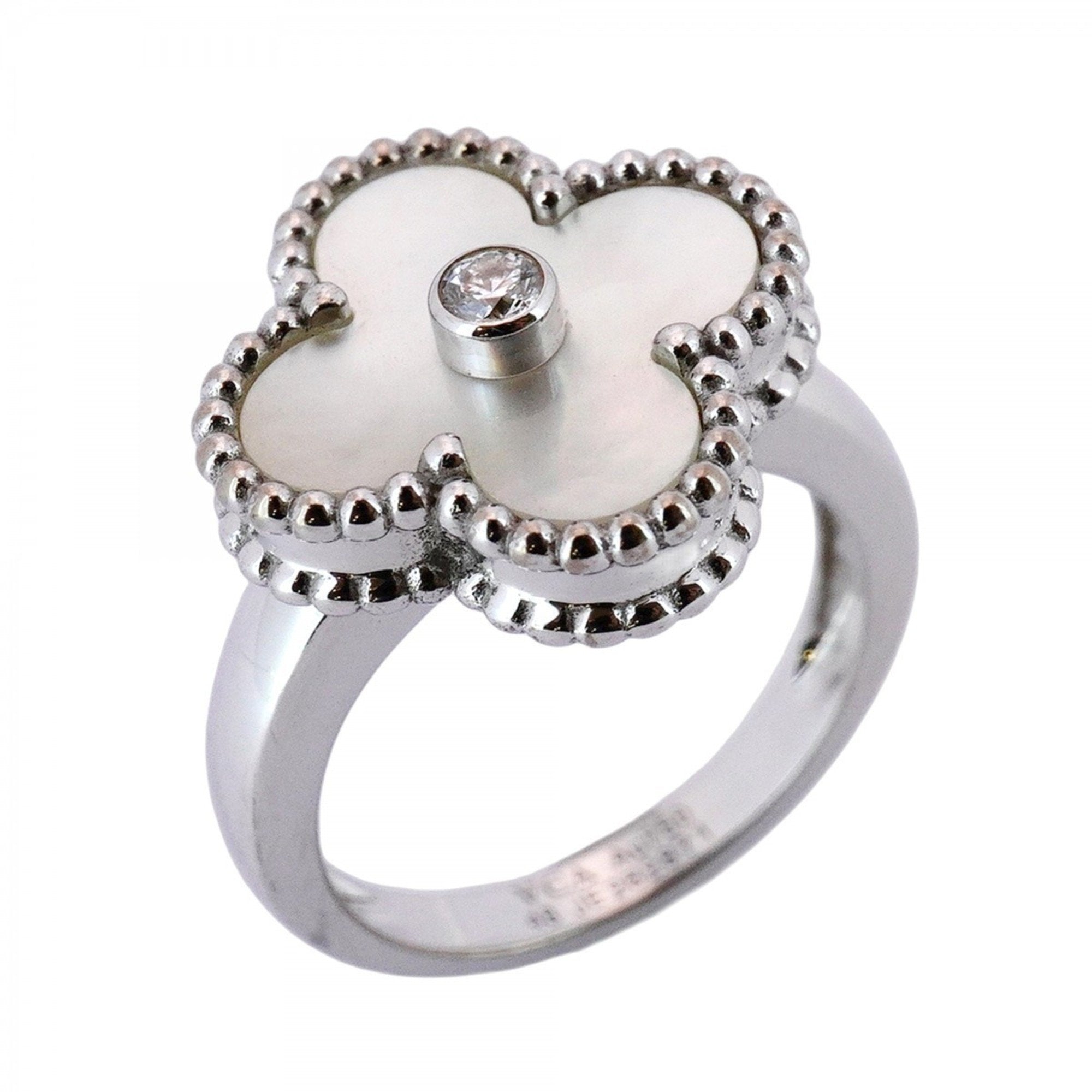 Alhambra Ring 18K White Gold and Mother of Pearl
