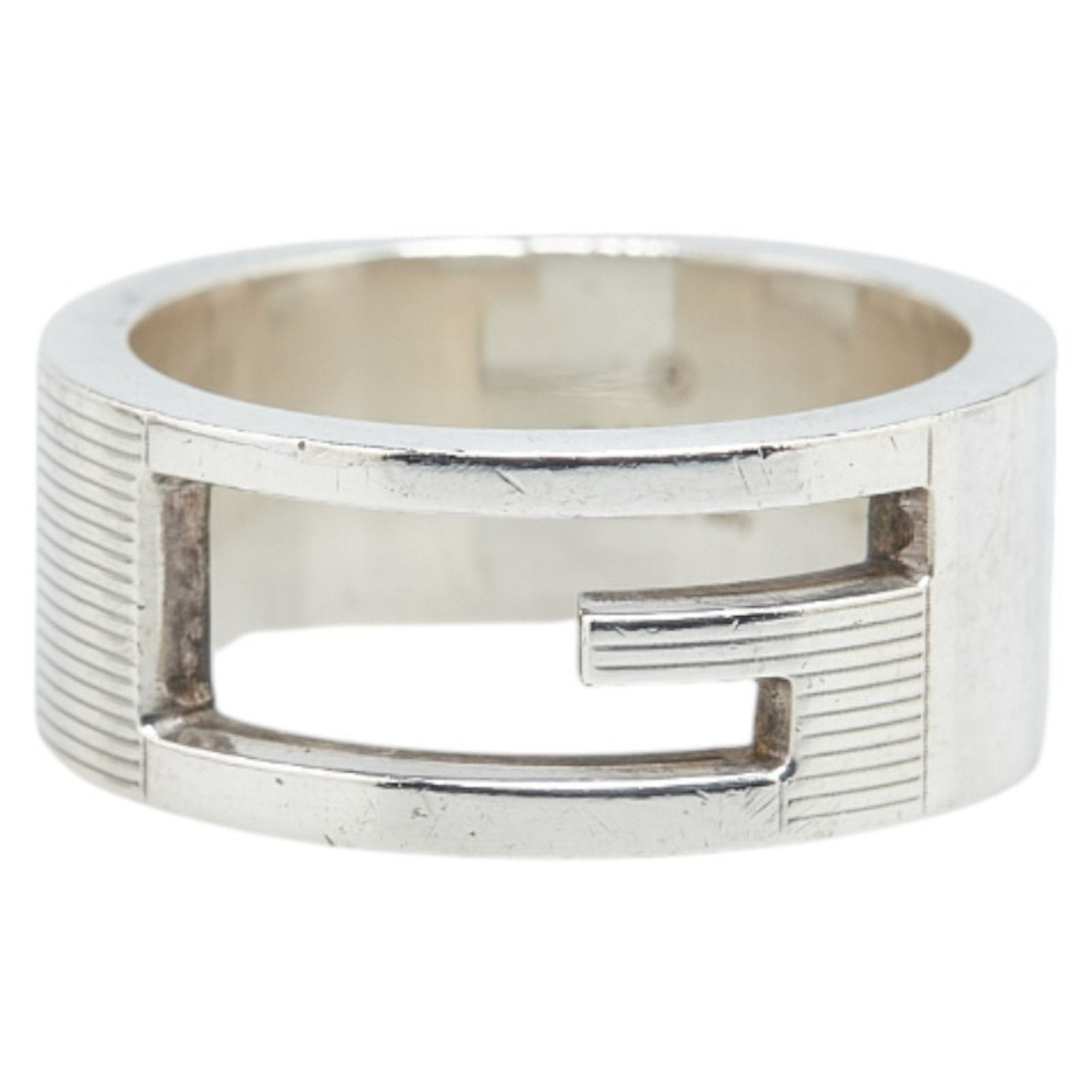 Branded G Band Ring Sterling Silver