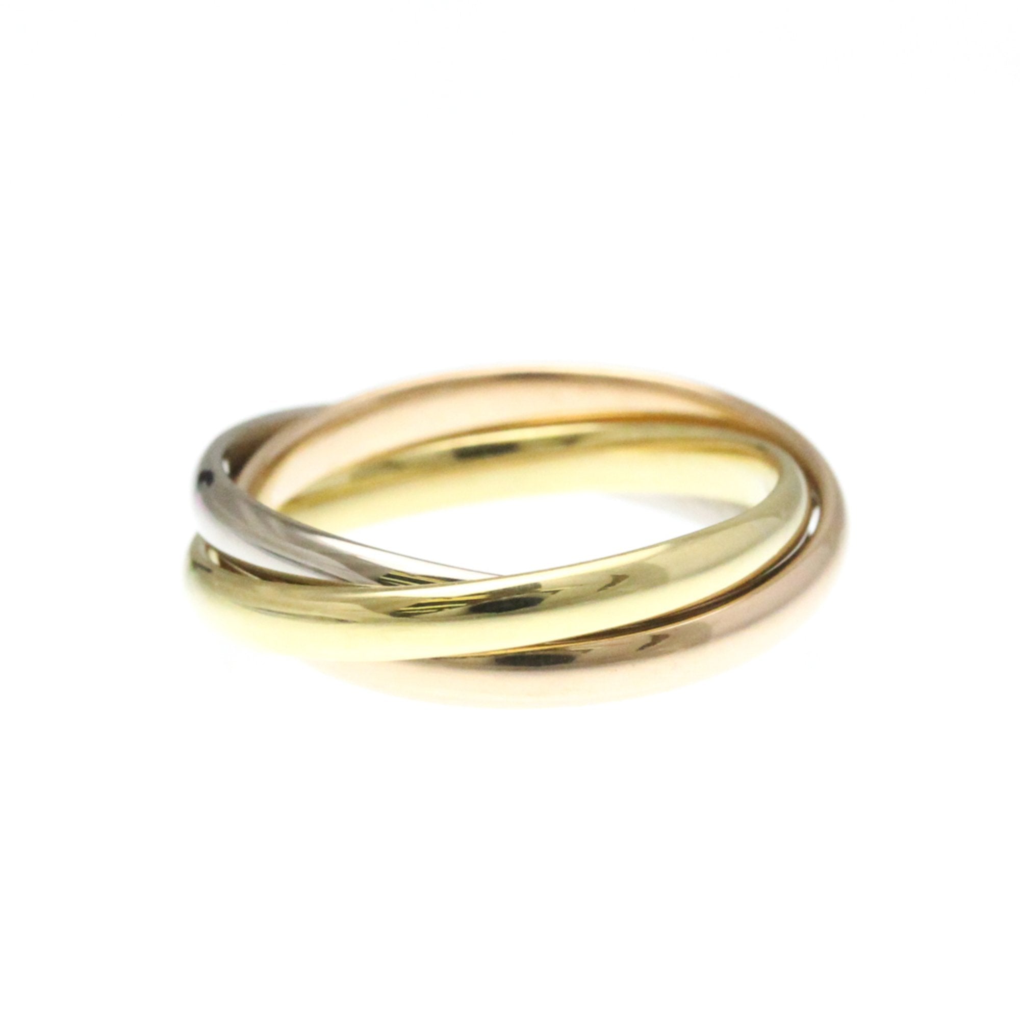 Vendome Louis Cartier Band Ring 18K Tricolor Gold