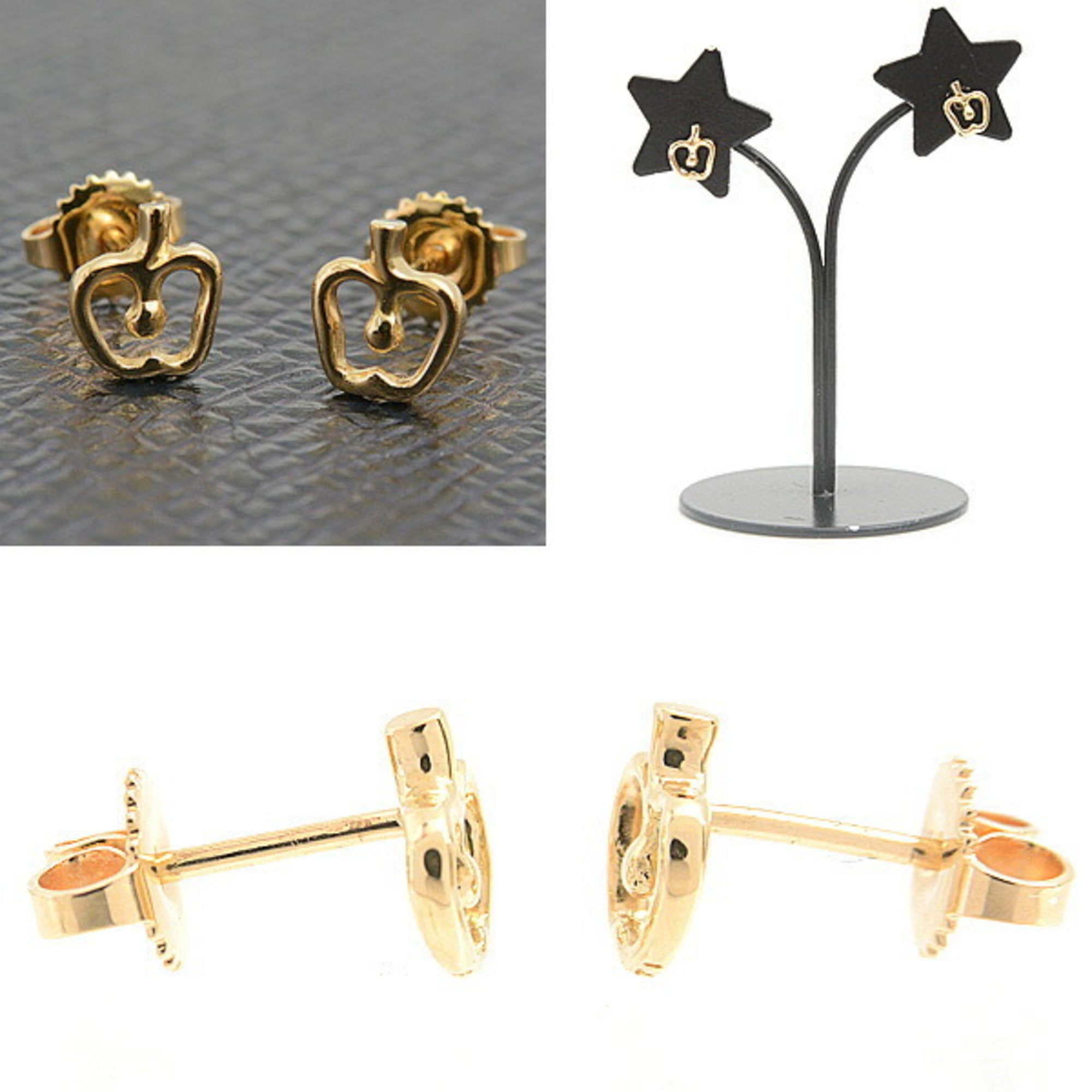 Apple Stud Earrings 18K Yellow Gold 18K Yellow Gold