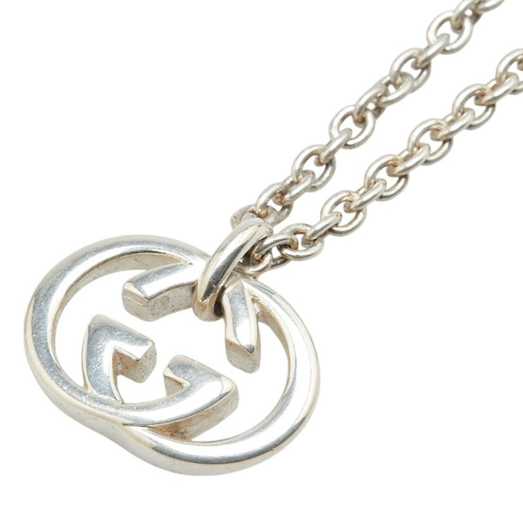 Interlocking G Pendant Necklace Sterling Silver