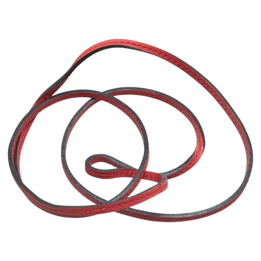 Pendant Necklace Leather Red
