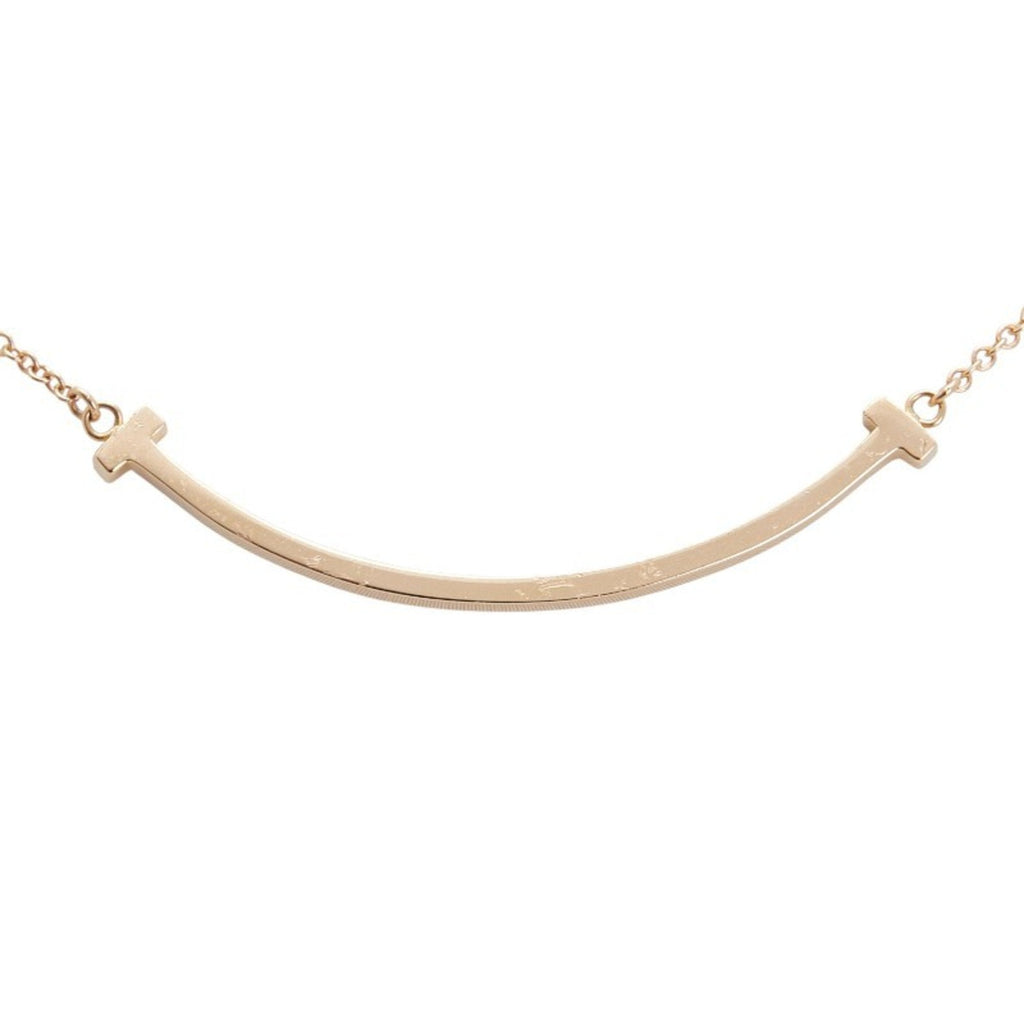 T Smile Pendant Necklace 18K Rose Gold