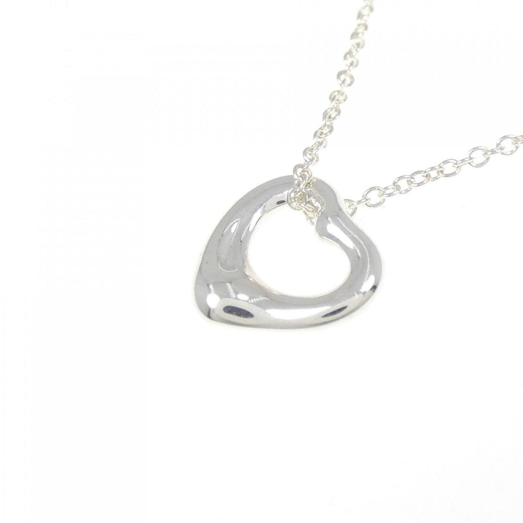 Open Heart Pendant Necklace Sterling Silver 9.7mm