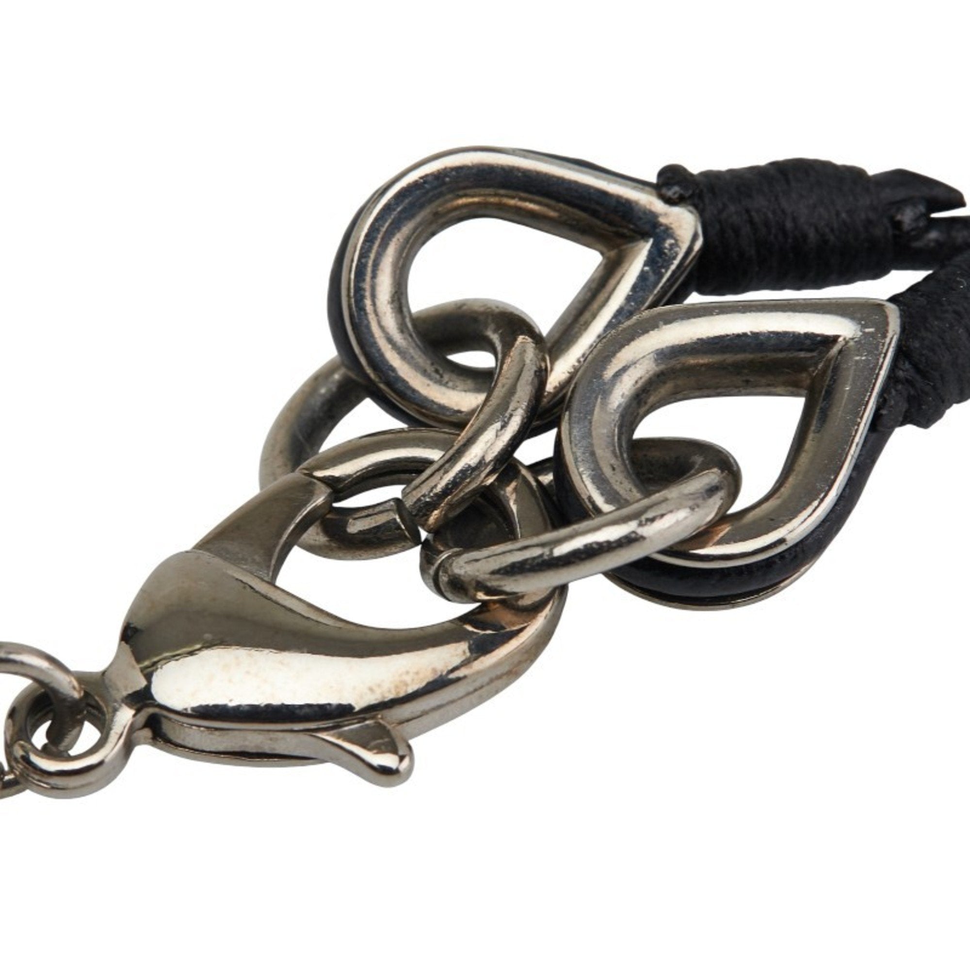 Pendant Necklace Metal Black and Silver